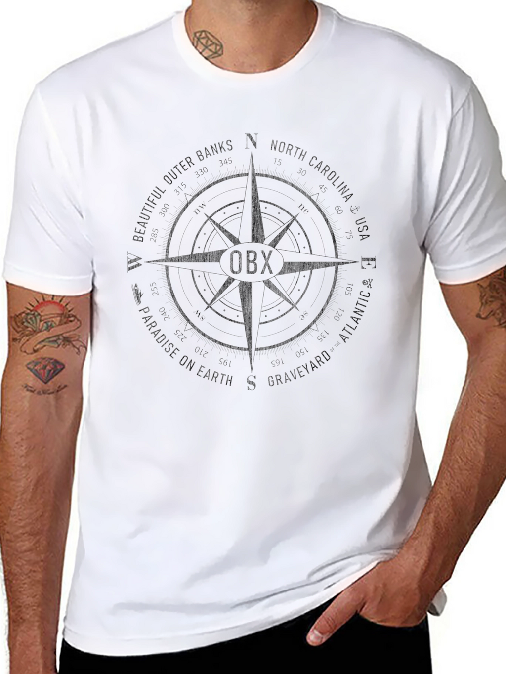 Outer Banks OBX Compass Graphic T-Shirt