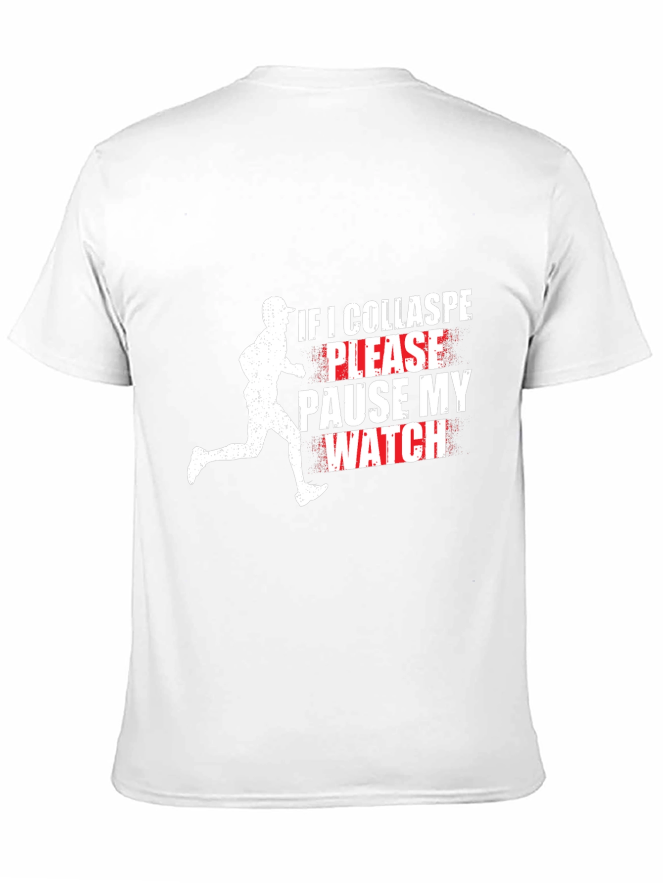 Funny Runner T-Shirt: Pause My Watch Black Tee