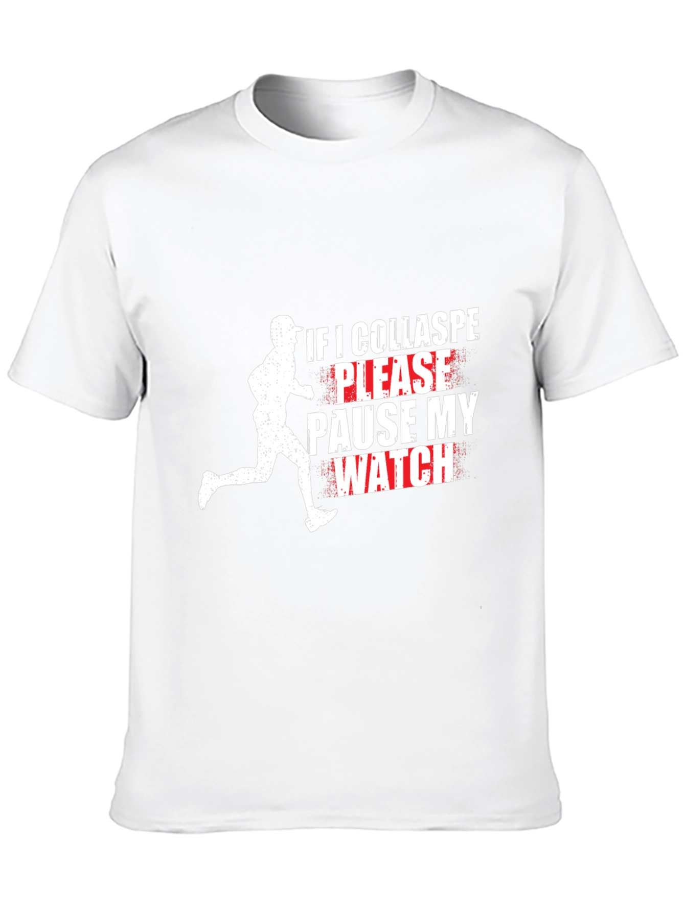 Funny Runner T-Shirt: Pause My Watch Black Tee
