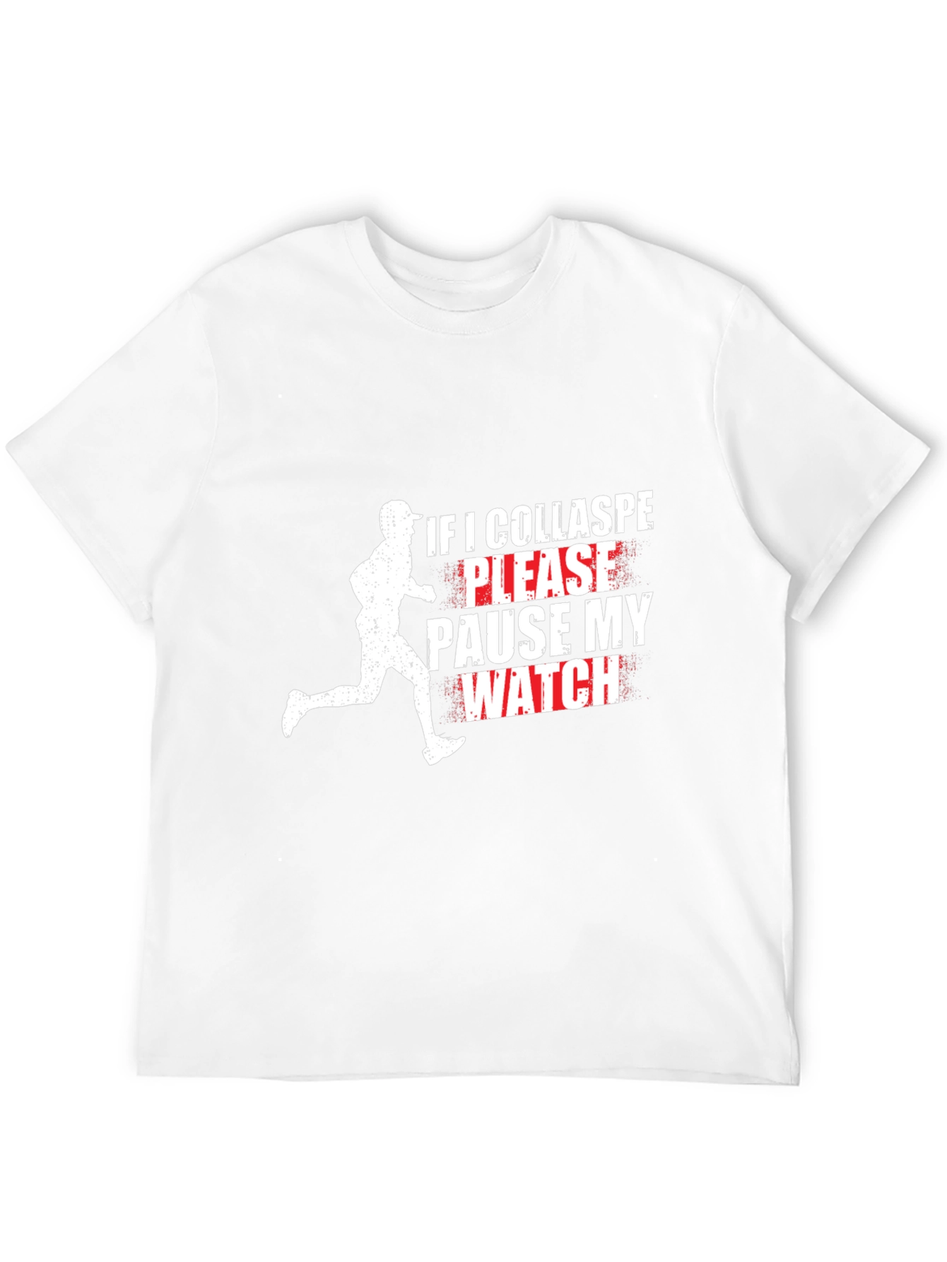 Funny Runner T-Shirt: Pause My Watch Black Tee