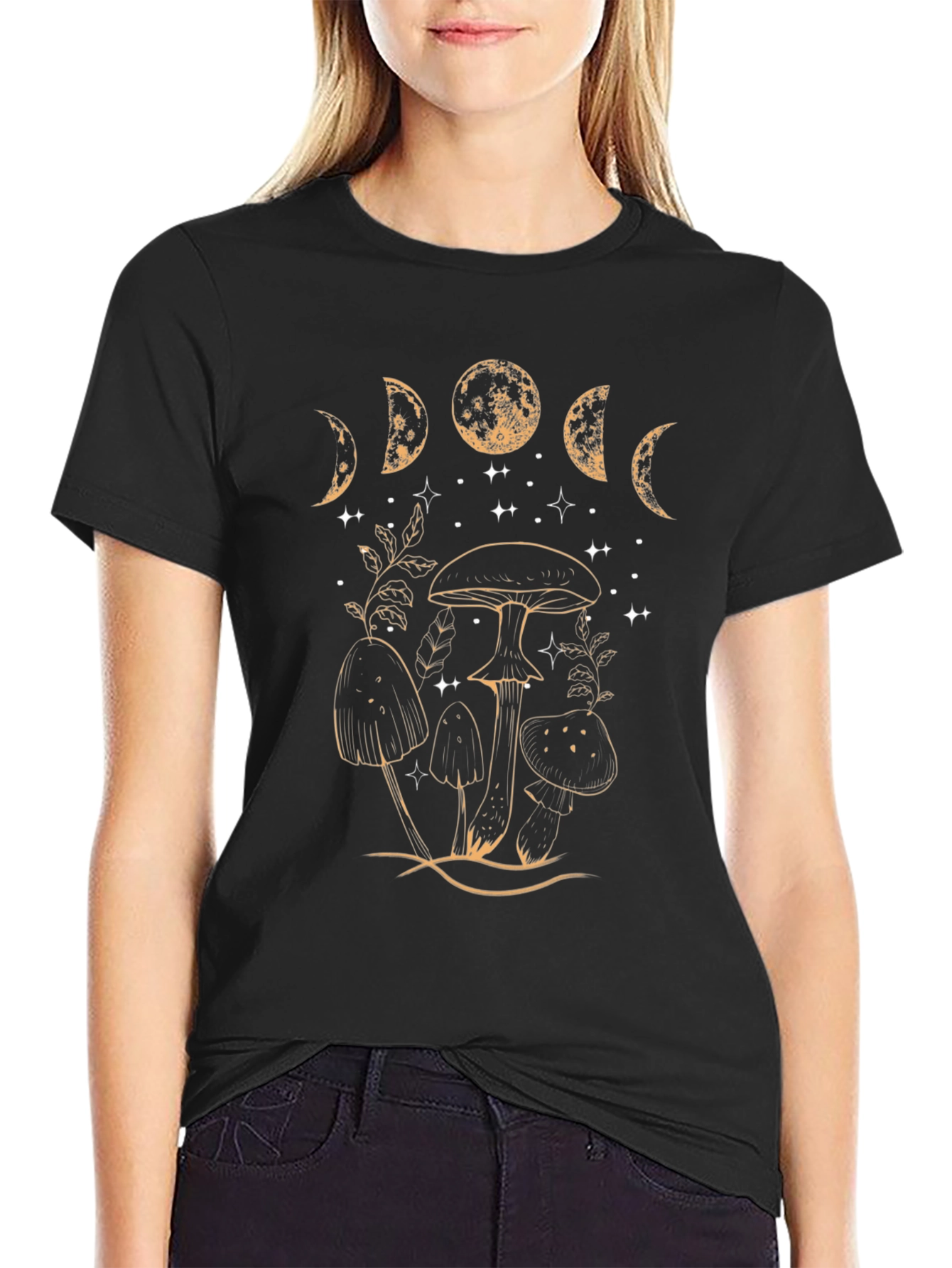 Lunar Mushroom Graphic Tee - Unisex Cotton T-Shirt