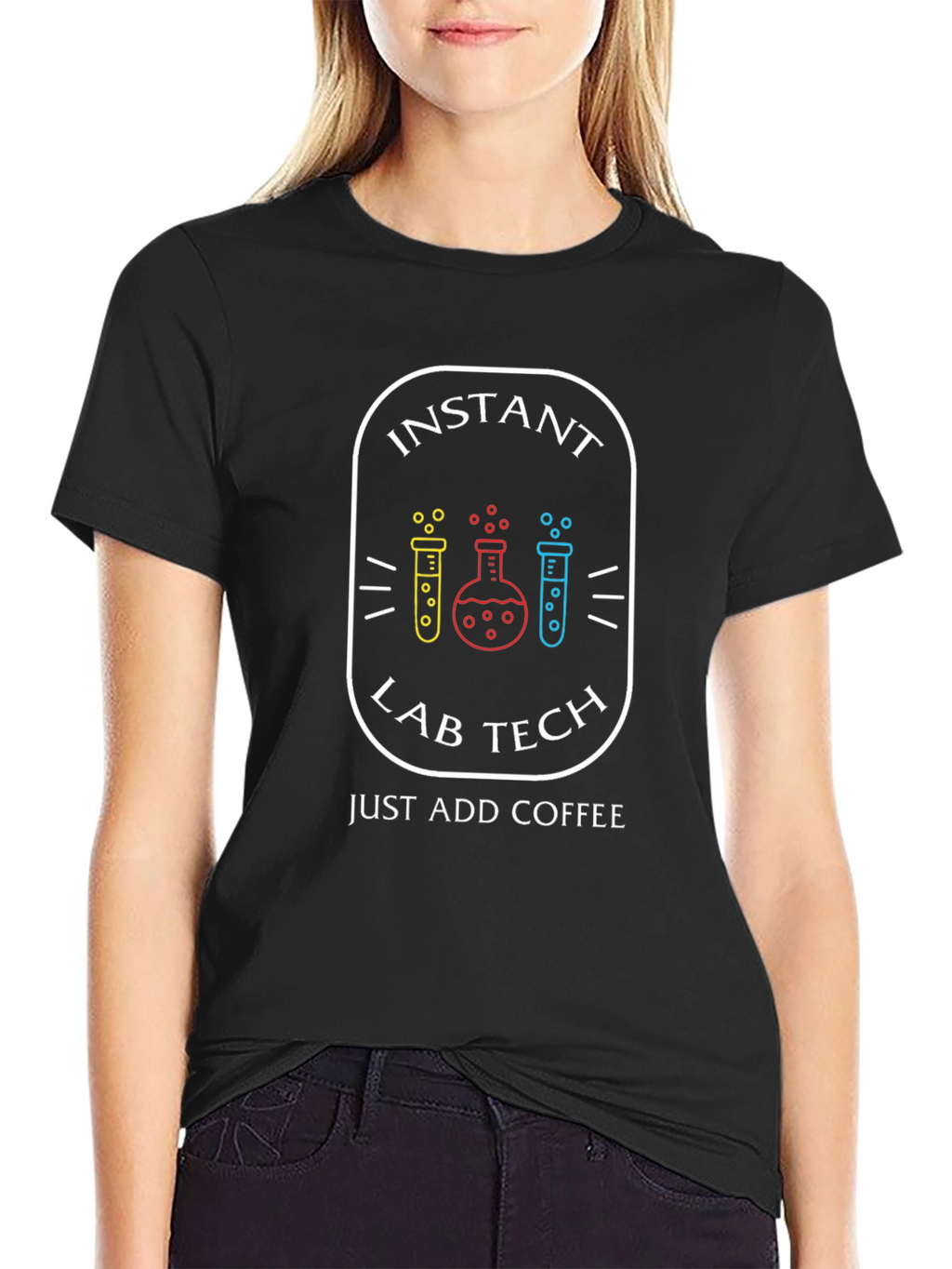 Instant Lab Tech - Just Add Coffee Graphic T-Shirt