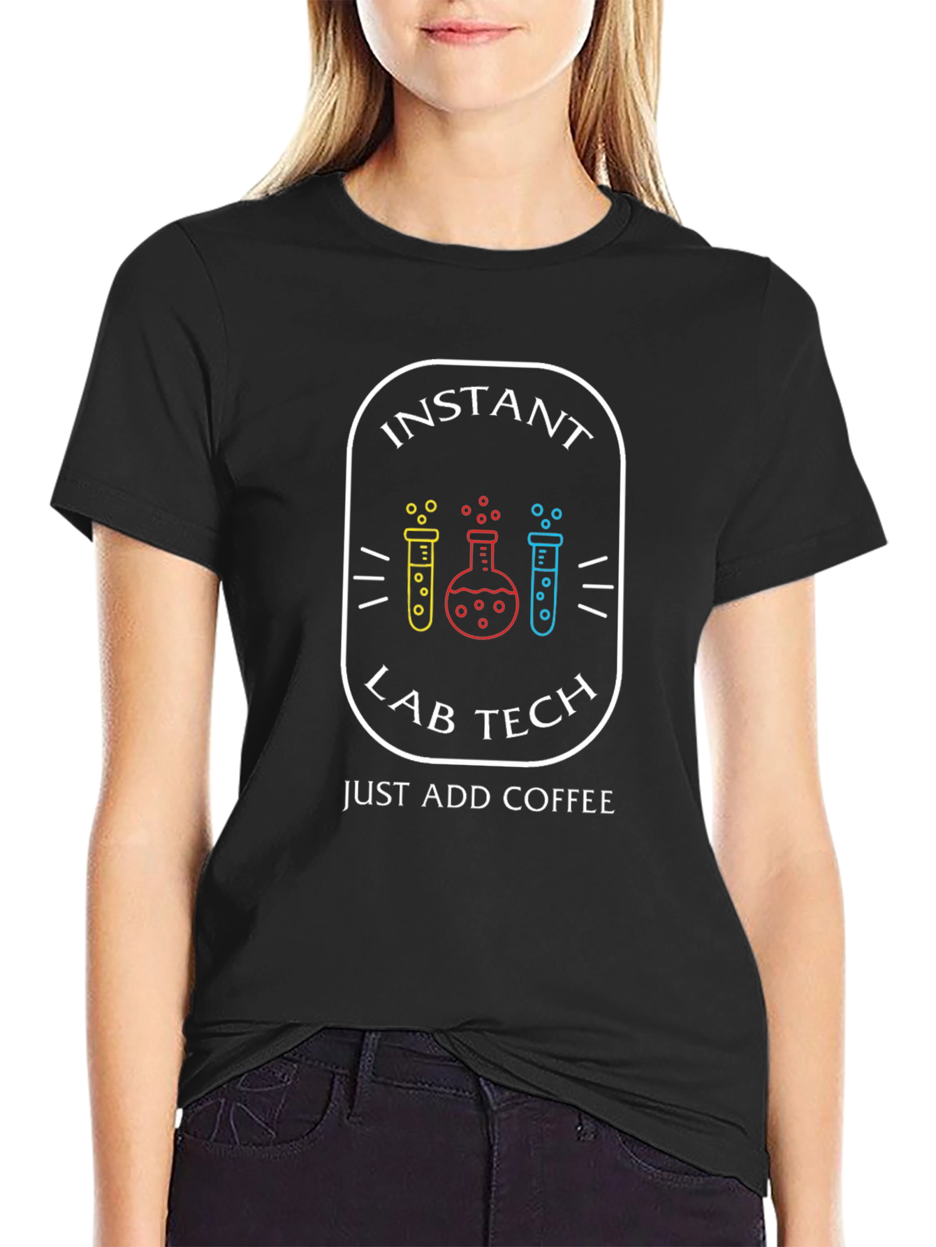 Instant Lab Tech - Just Add Coffee Graphic T-Shirt