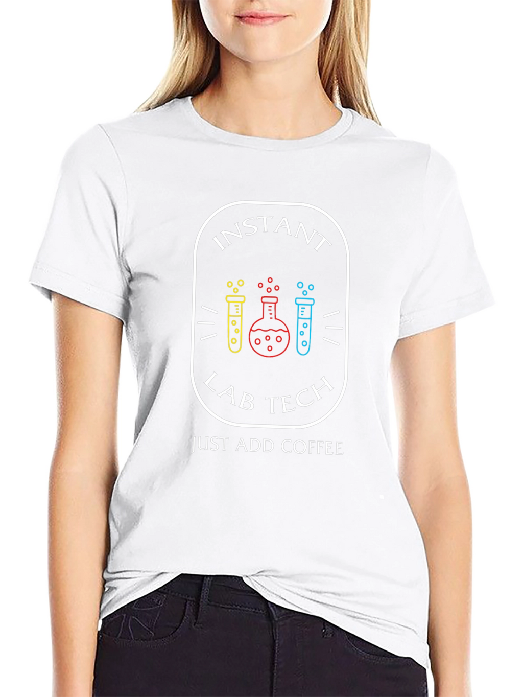 Instant Lab Tech - Just Add Coffee Graphic T-Shirt