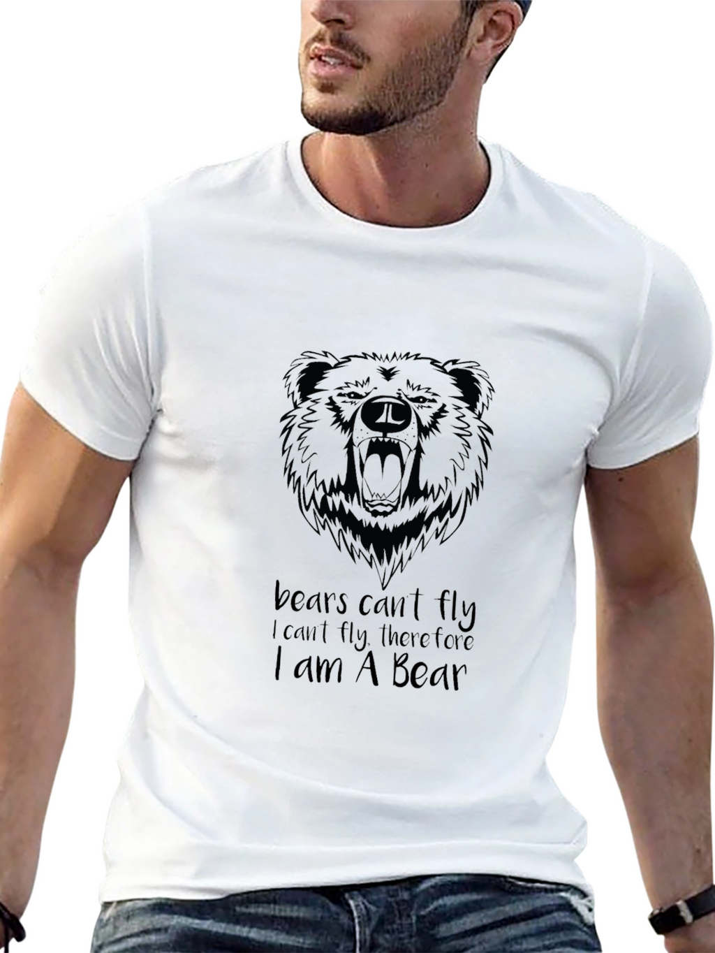 Bear Cant Fly T-Shirt | Funny Bear Lover Tee