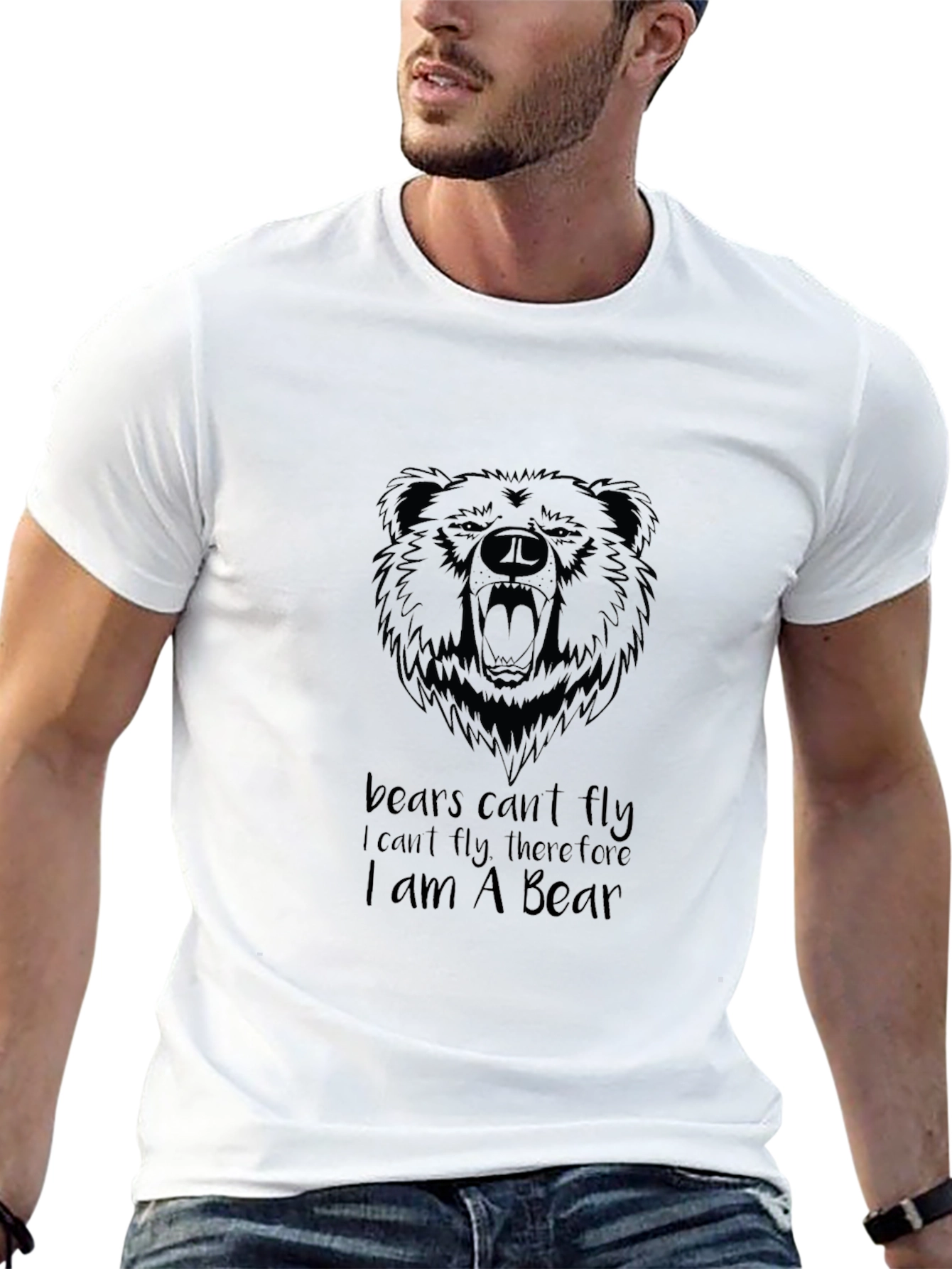 Bear Cant Fly T-Shirt | Funny Bear Lover Tee