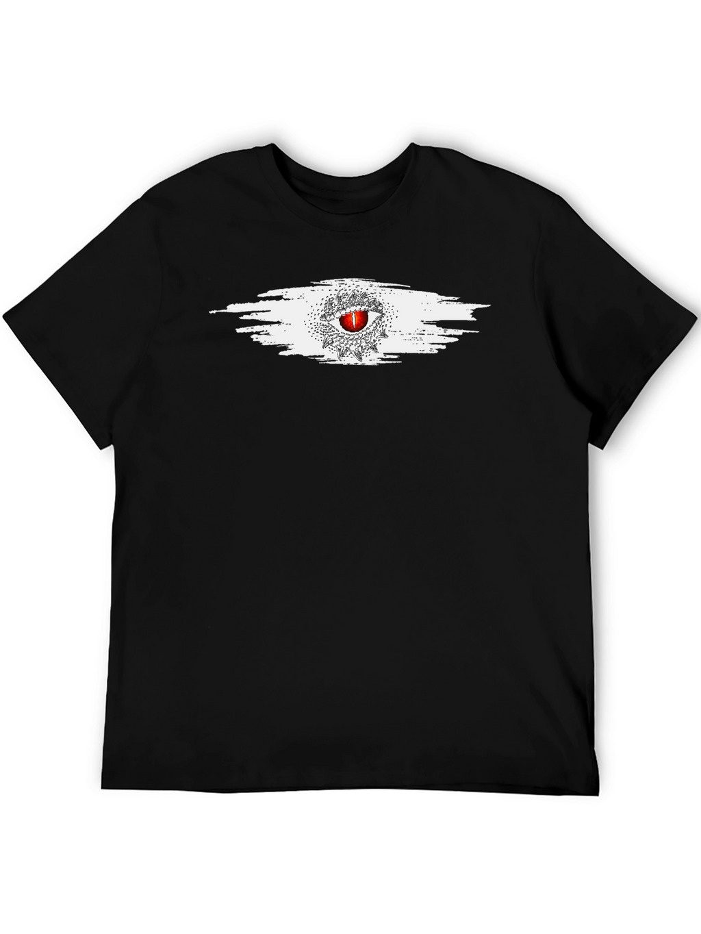 Eye Graphic T-Shirt - Mens Black Crew Neck Tee