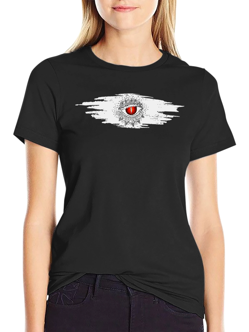 Eye Graphic T-Shirt - Mens Black Crew Neck Tee