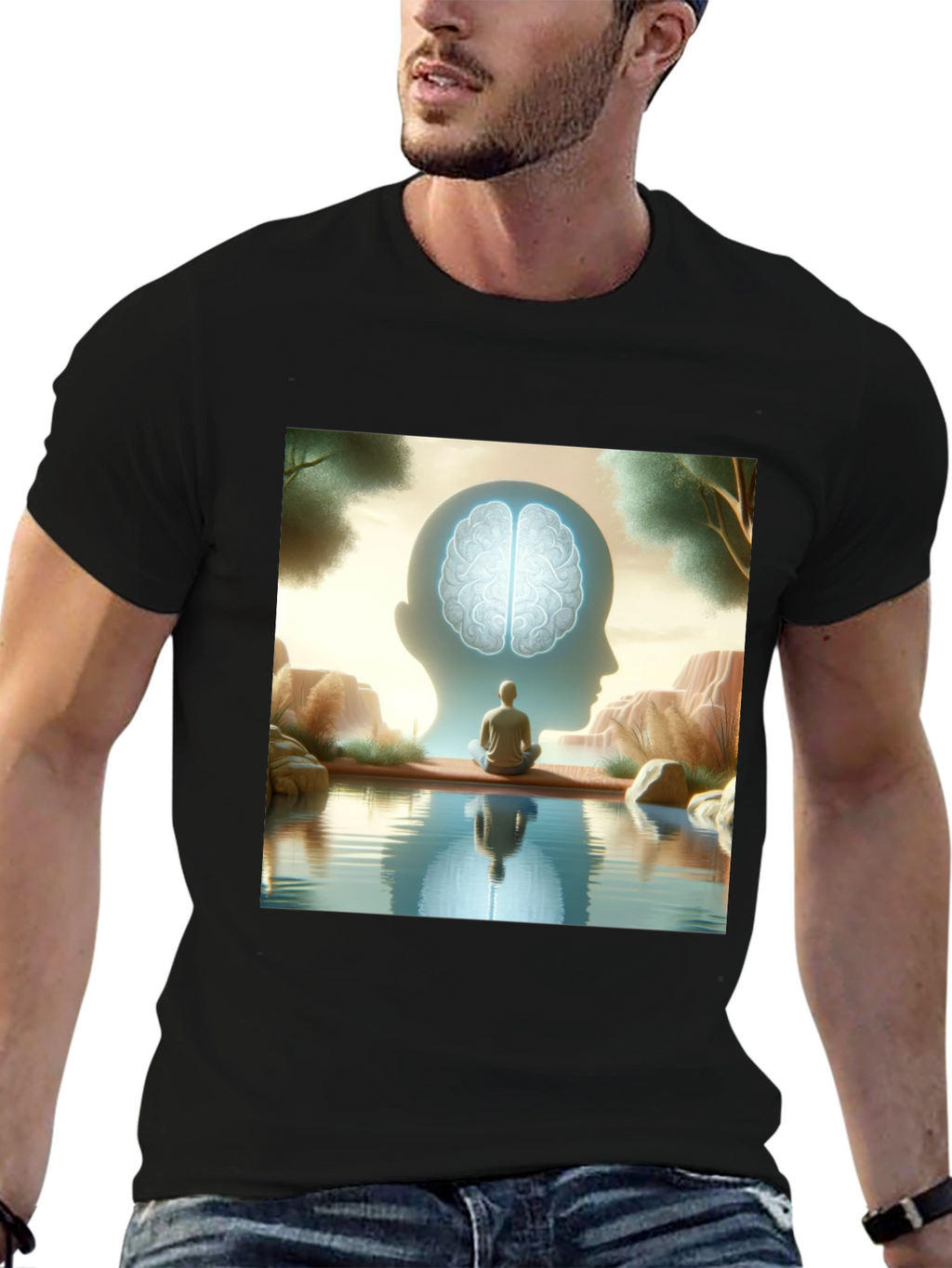 Mindfulness T-Shirt - Reflective Brain Design