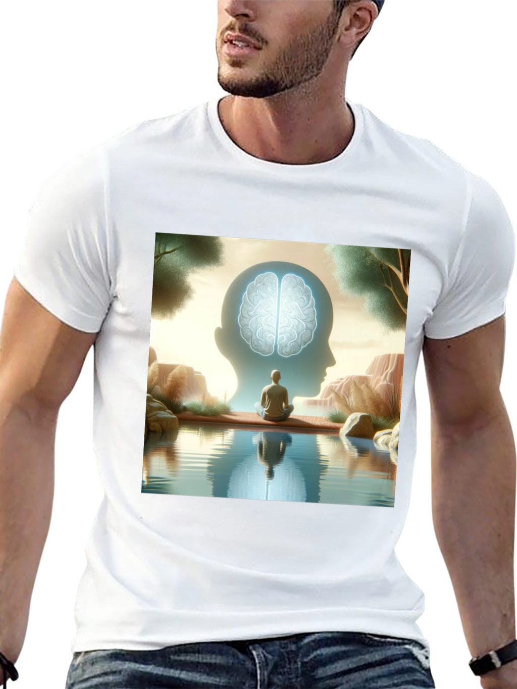 Mindfulness T-Shirt - Reflective Brain Design