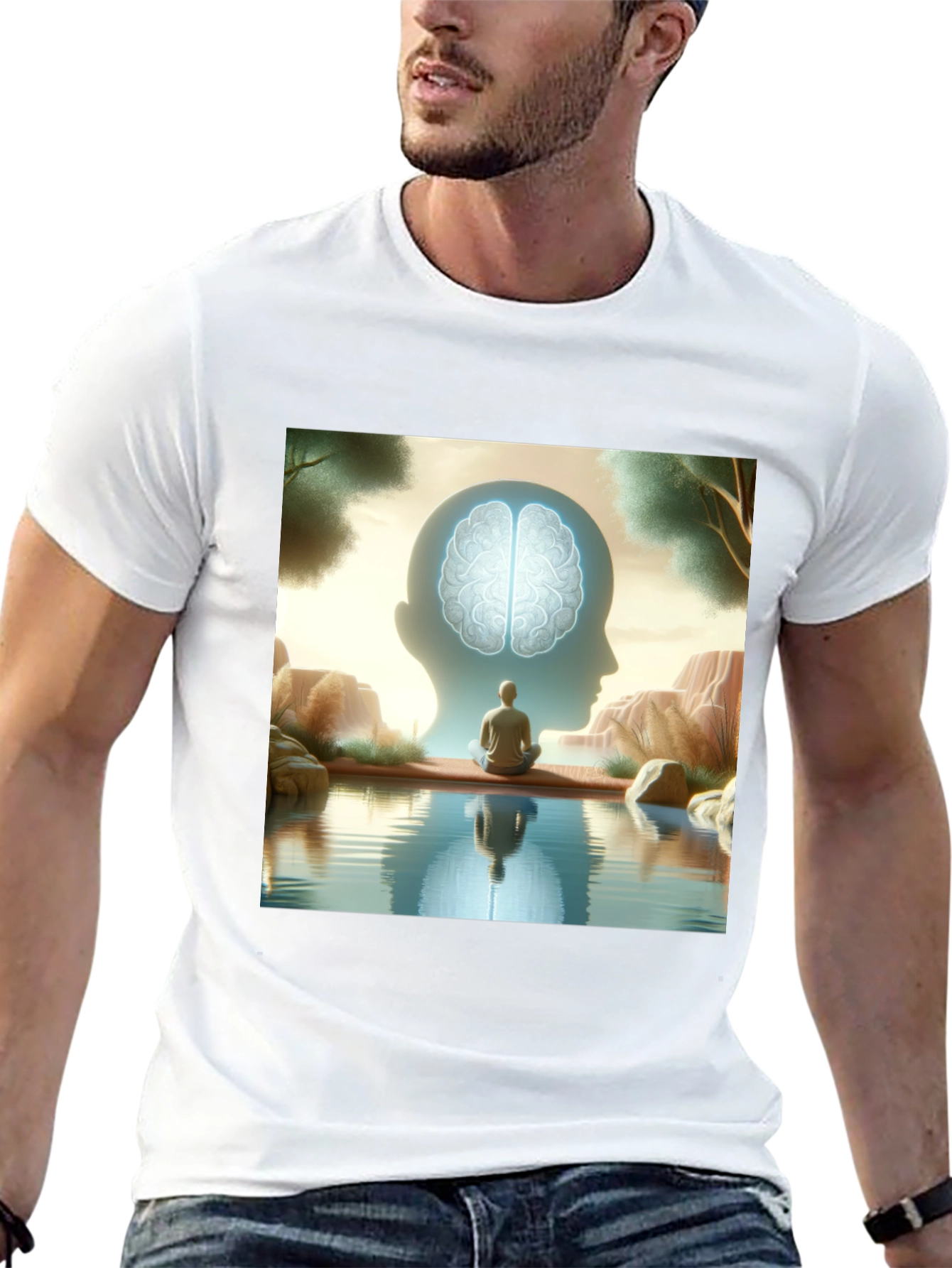 Mindfulness T-Shirt - Reflective Brain Design