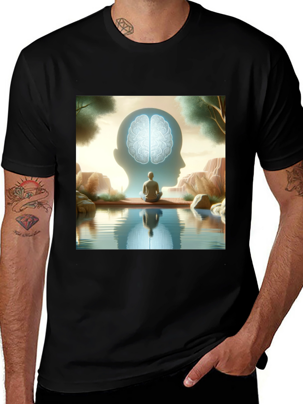 Mindfulness T-Shirt - Reflective Brain Design