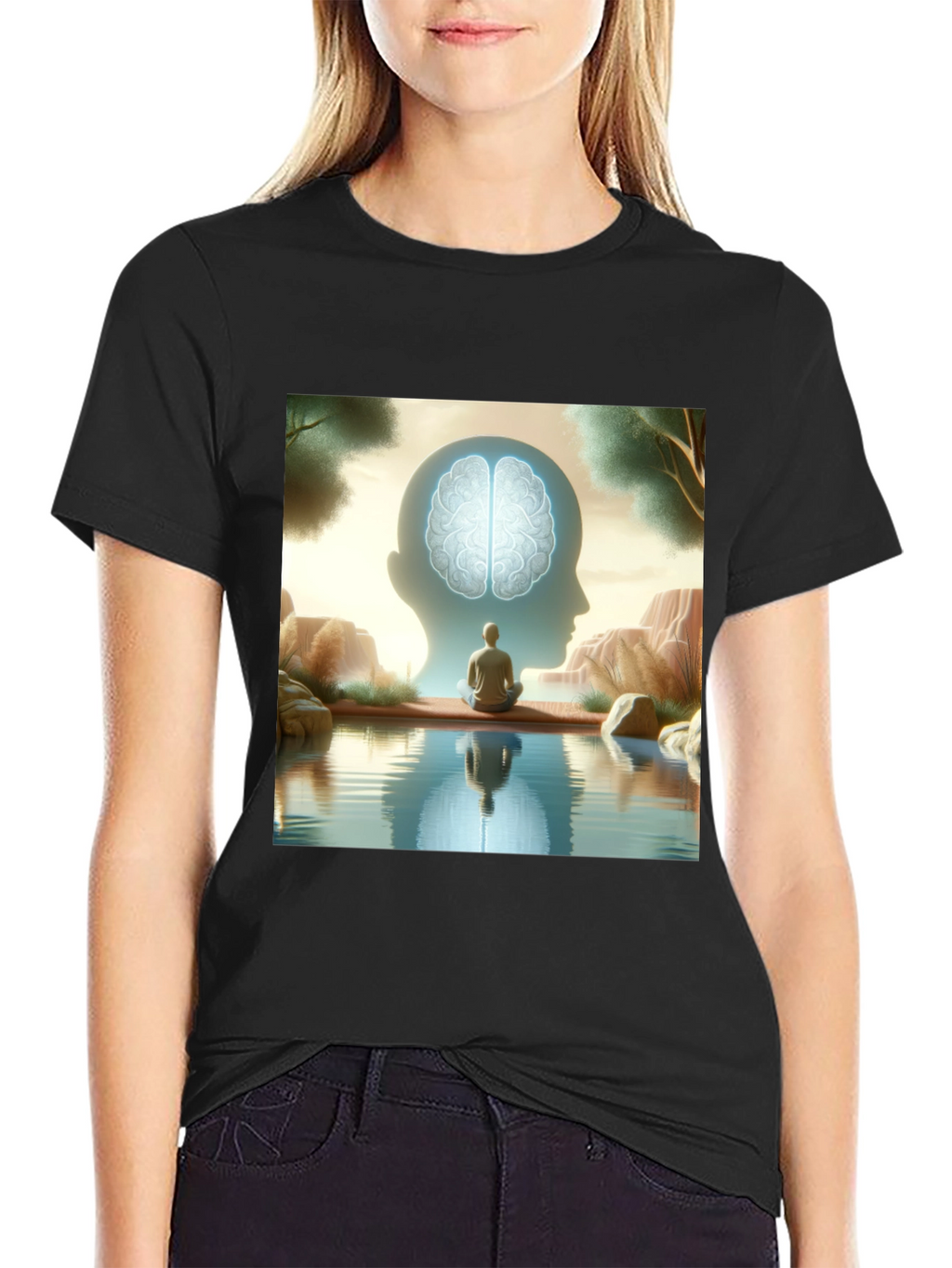 Mindfulness T-Shirt - Reflective Brain Design
