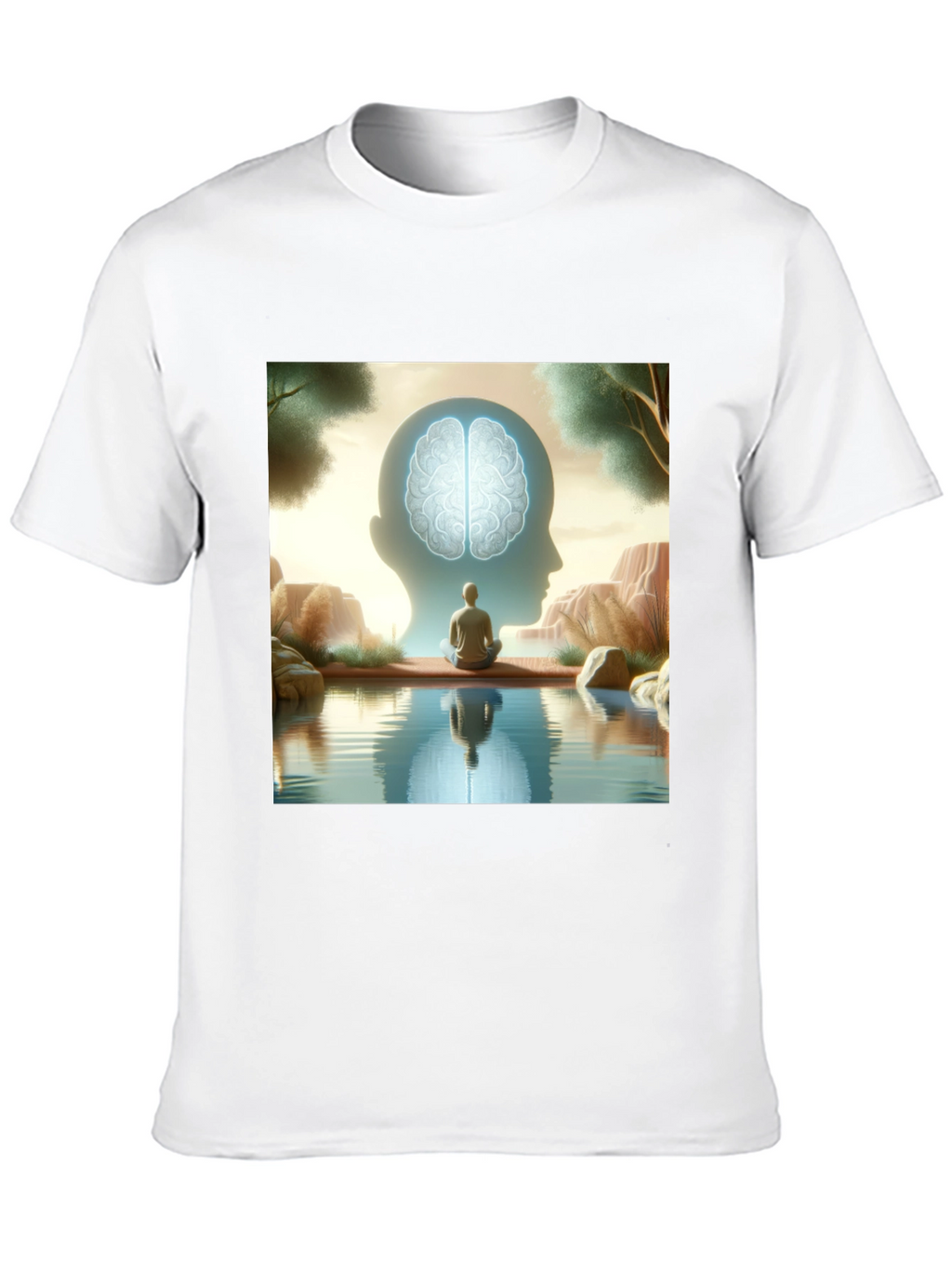 Mindfulness T-Shirt - Reflective Brain Design