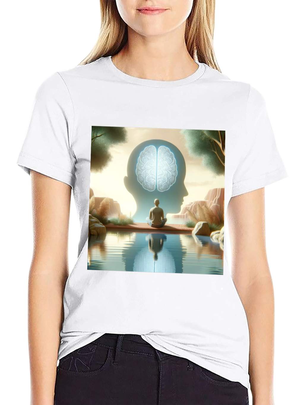 Mindfulness T-Shirt - Reflective Brain Design