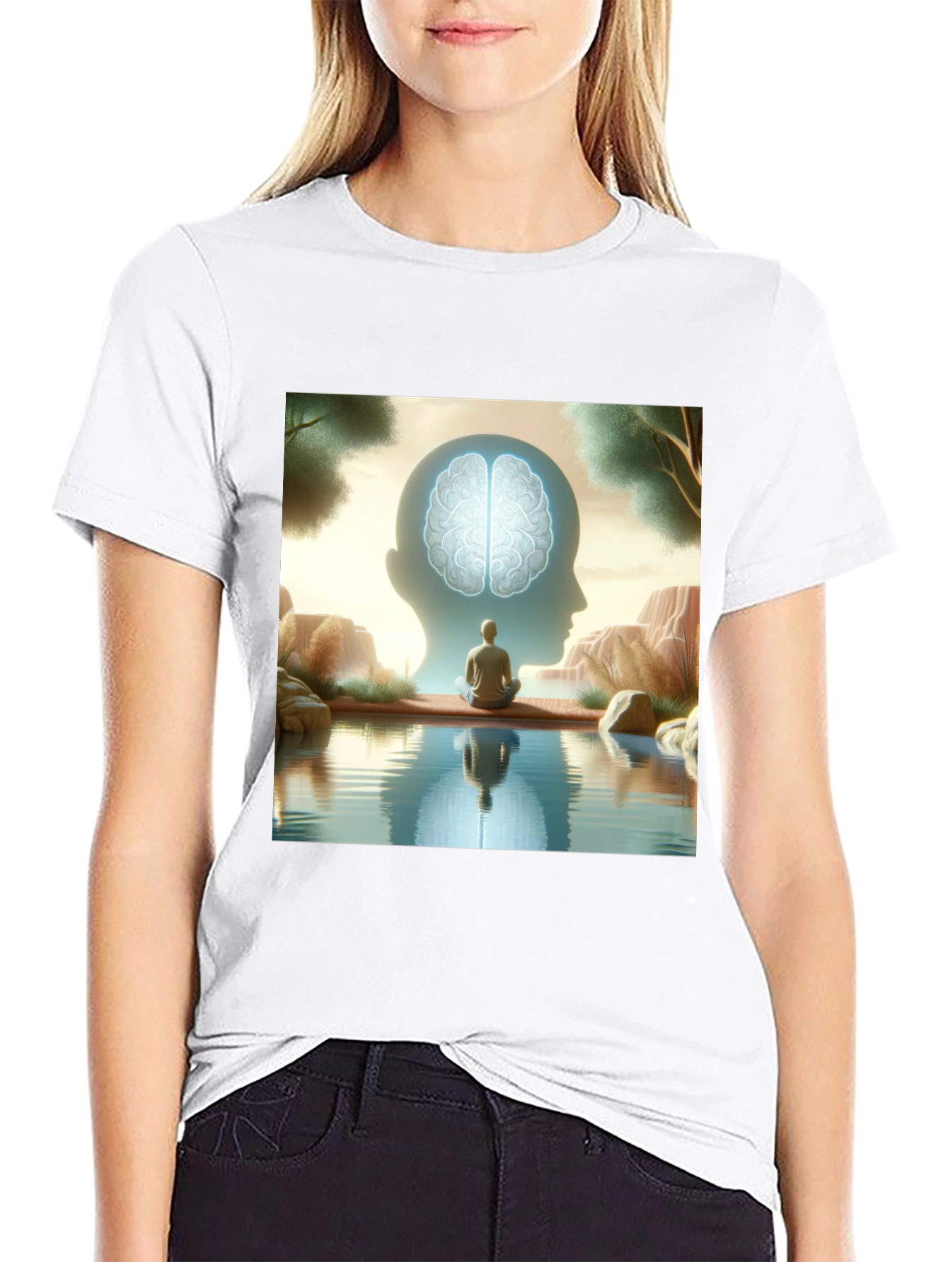 Mindfulness T-Shirt - Reflective Brain Design