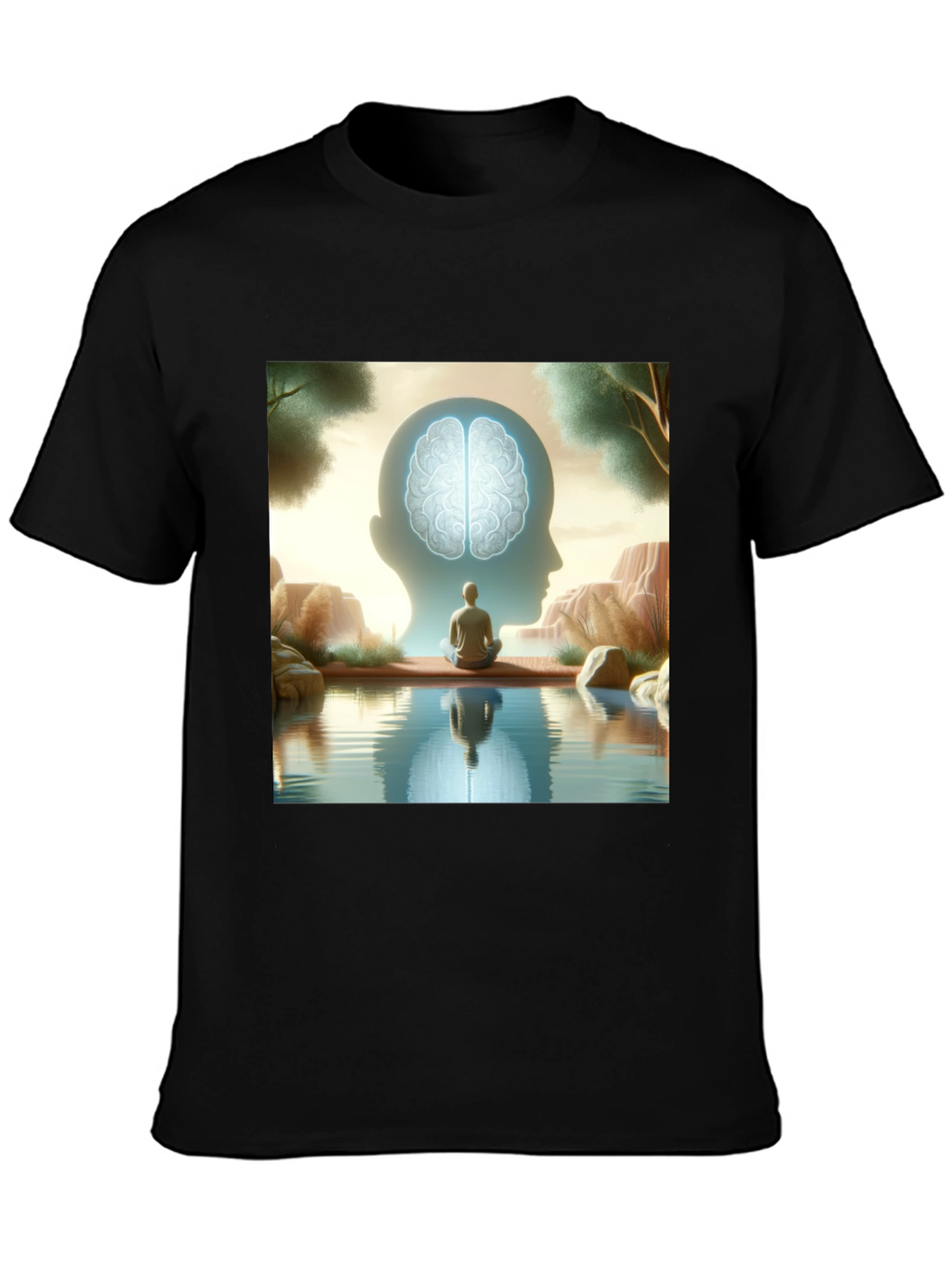 Mindfulness T-Shirt - Reflective Brain Design