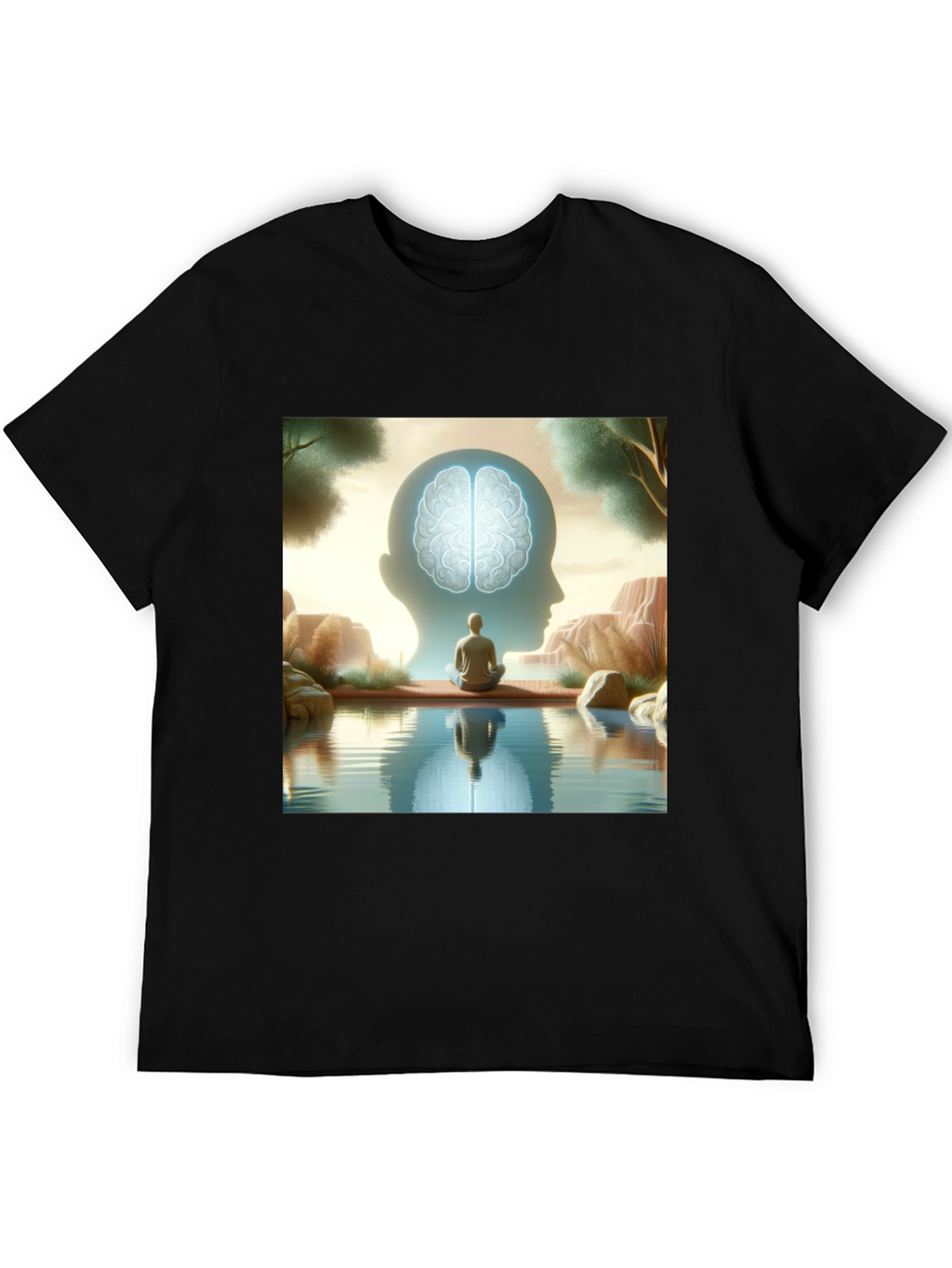 Mindfulness T-Shirt - Reflective Brain Design