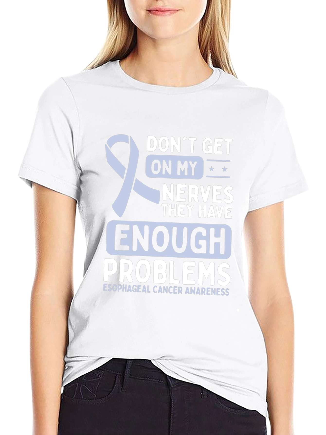 Esophageal Cancer Awareness Ribbon T-Shirt