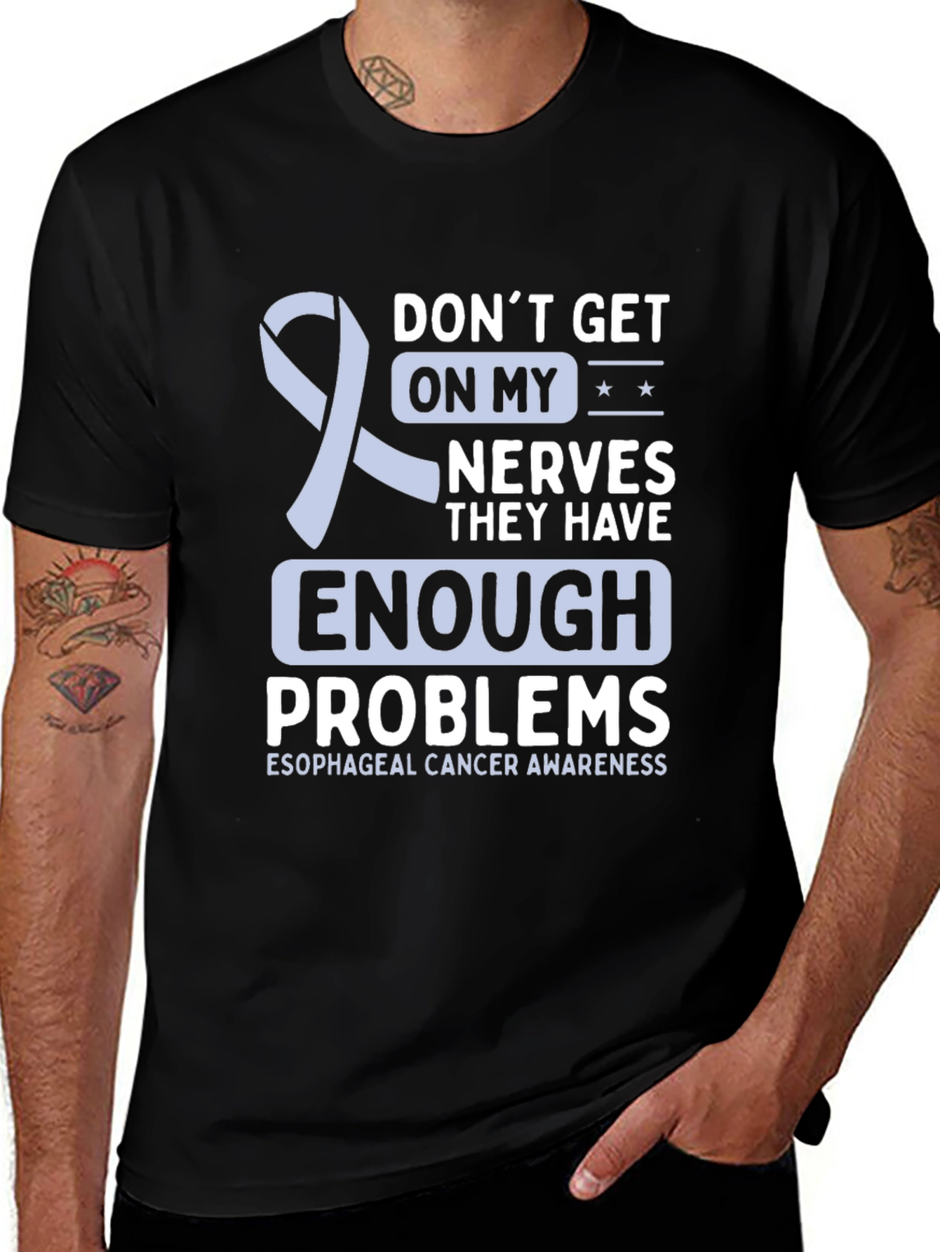 Esophageal Cancer Awareness Ribbon T-Shirt