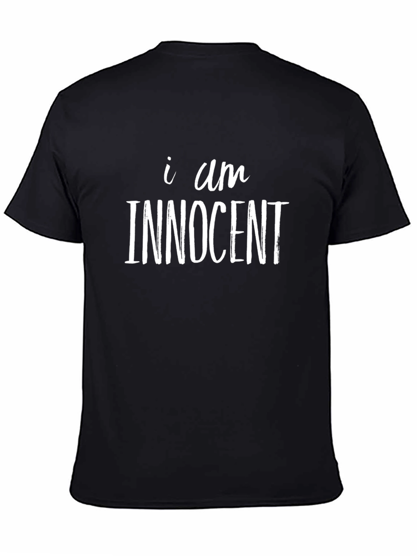 I Am Innocent Graphic Black T-Shirt
