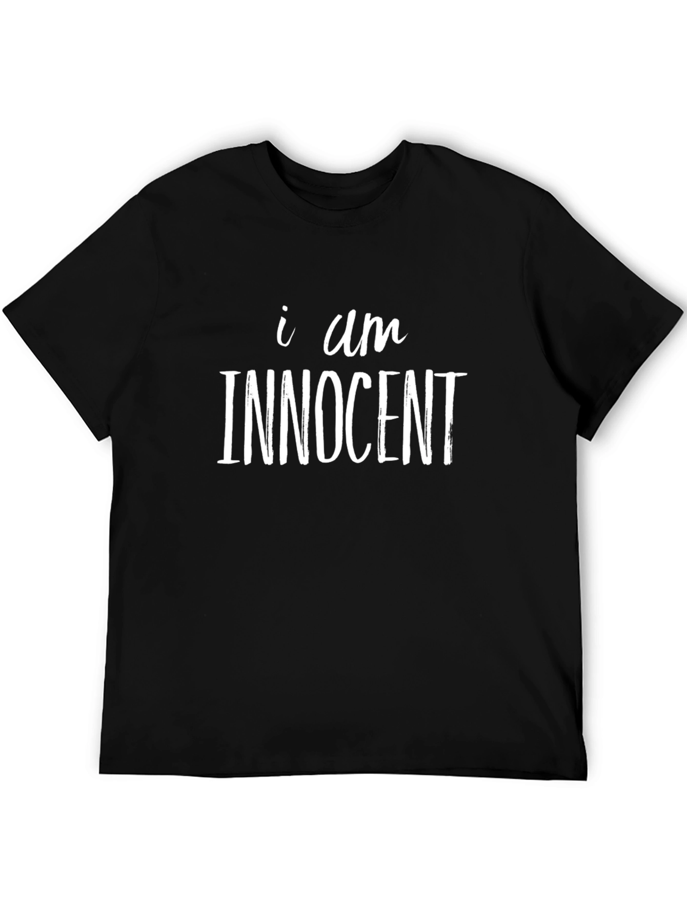 I Am Innocent Graphic Black T-Shirt