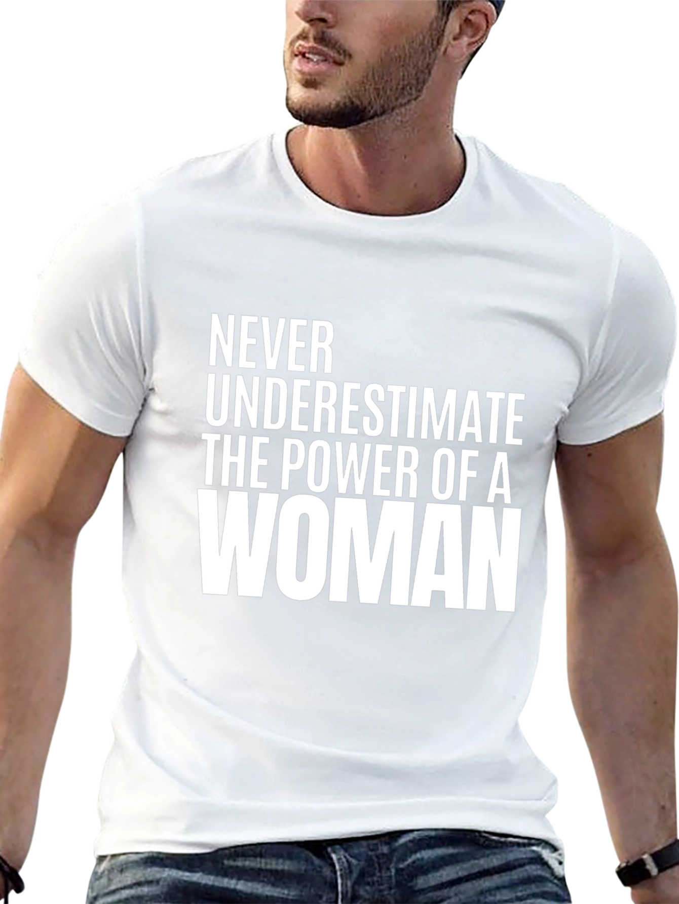 Powerful Woman Graphic Tee - Black Cotton T-Shirt