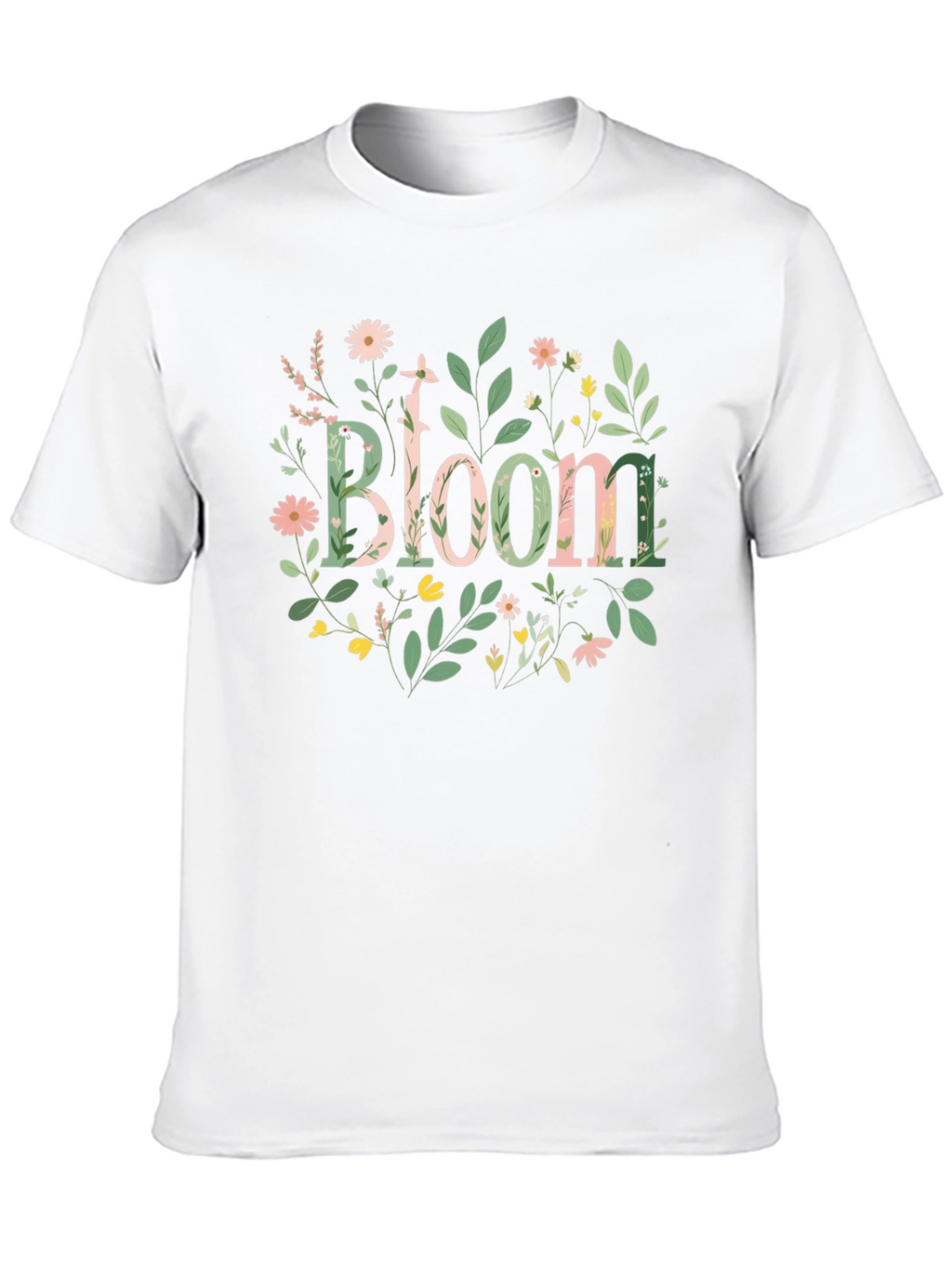 Floral Bloom Graphic Black T-Shirt