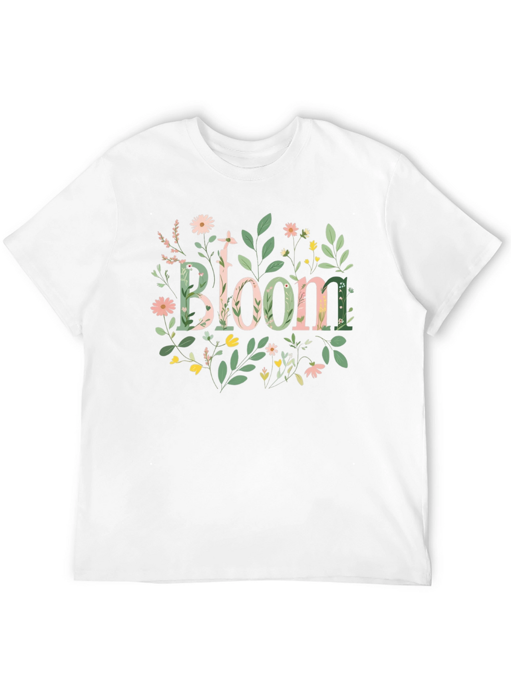 Floral Bloom Graphic Black T-Shirt