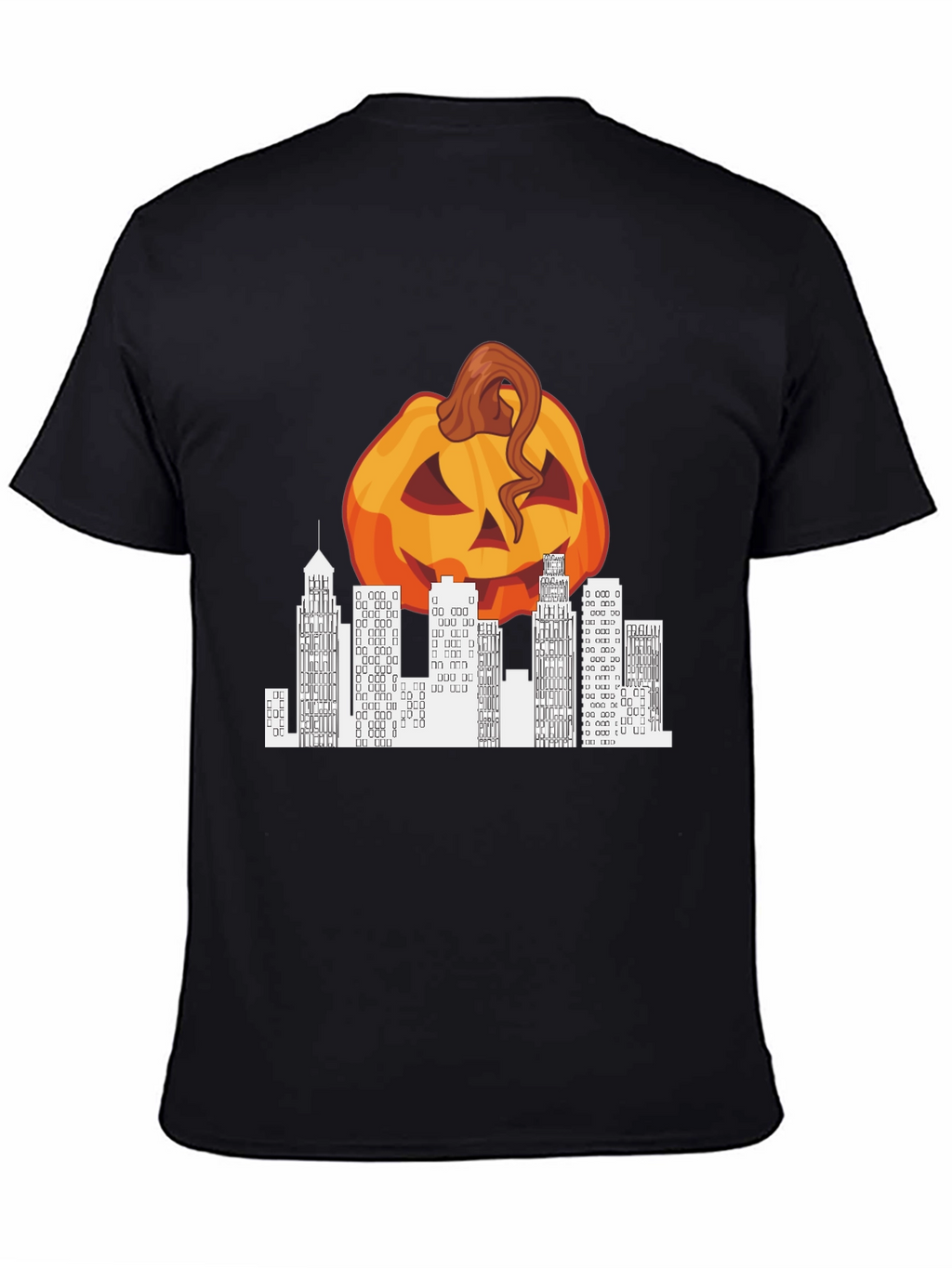 Halloween Pumpkin Cityscape Graphic Tee