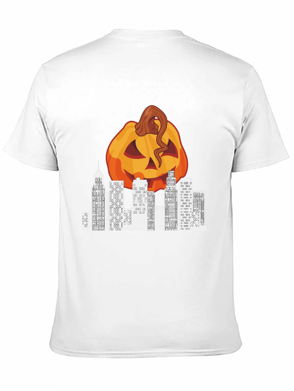 Halloween Pumpkin Cityscape Graphic Tee