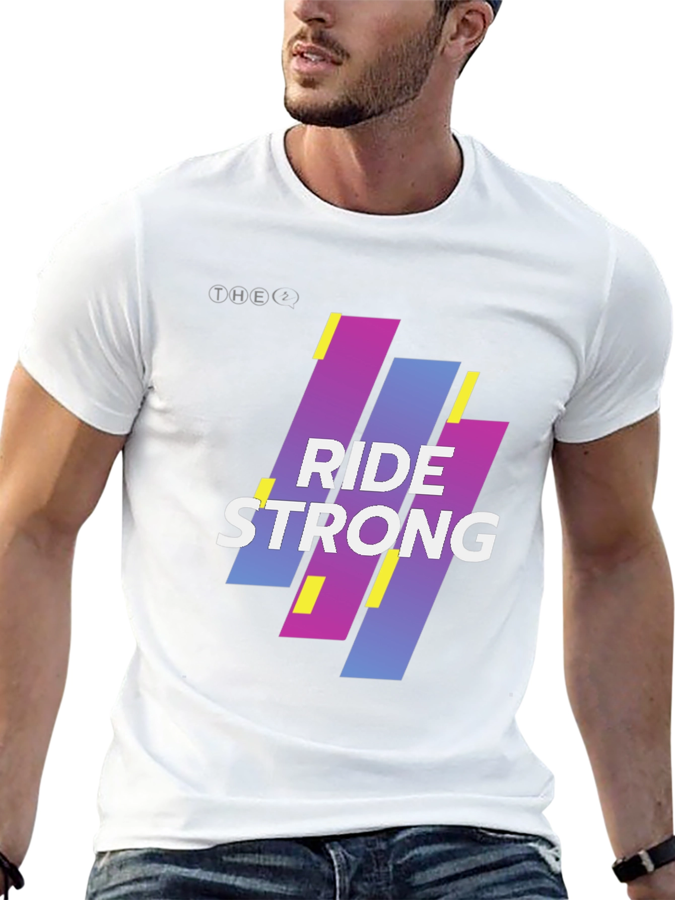 Ride Strong Graphic Tee - Black Cotton Blend
