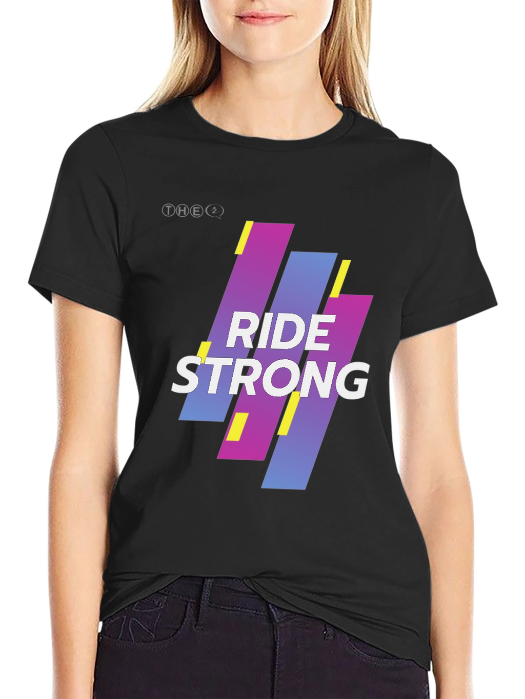 Ride Strong Graphic Tee - Black Cotton Blend