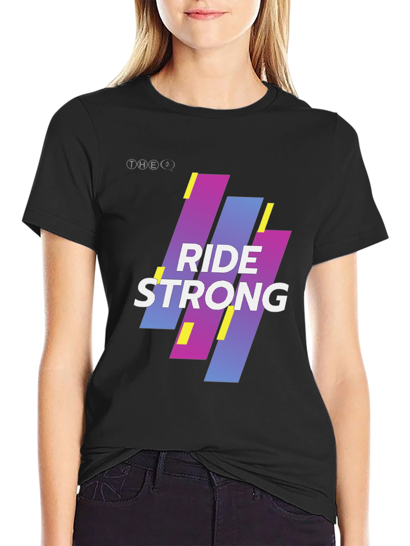 Ride Strong Graphic Tee - Black Cotton Blend