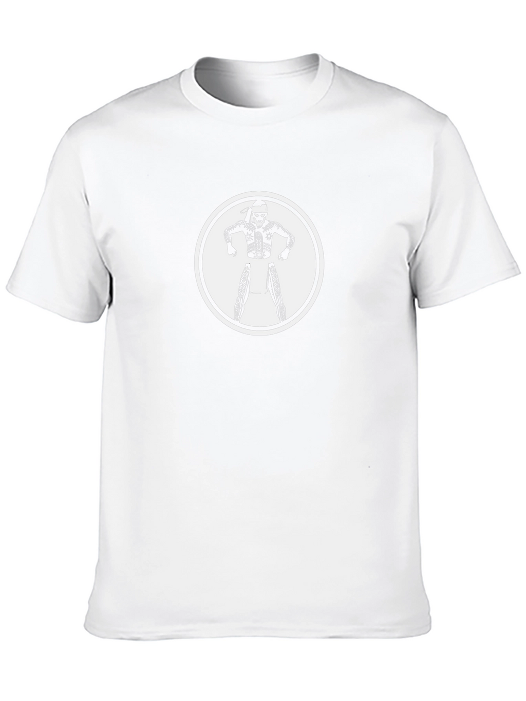 Black Graphic Tee with Warrior Design