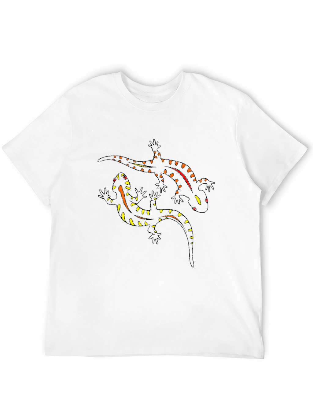 Salamander Print Black T-Shirt
