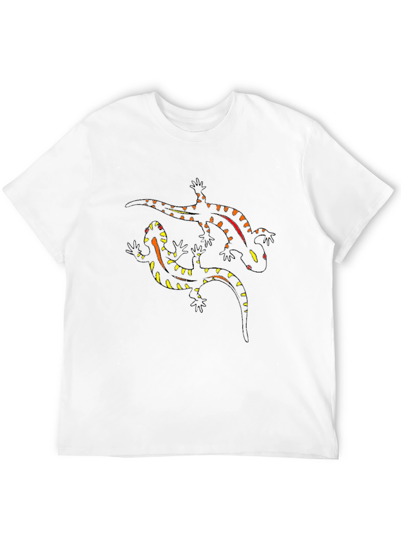 Salamander Print Black T-Shirt