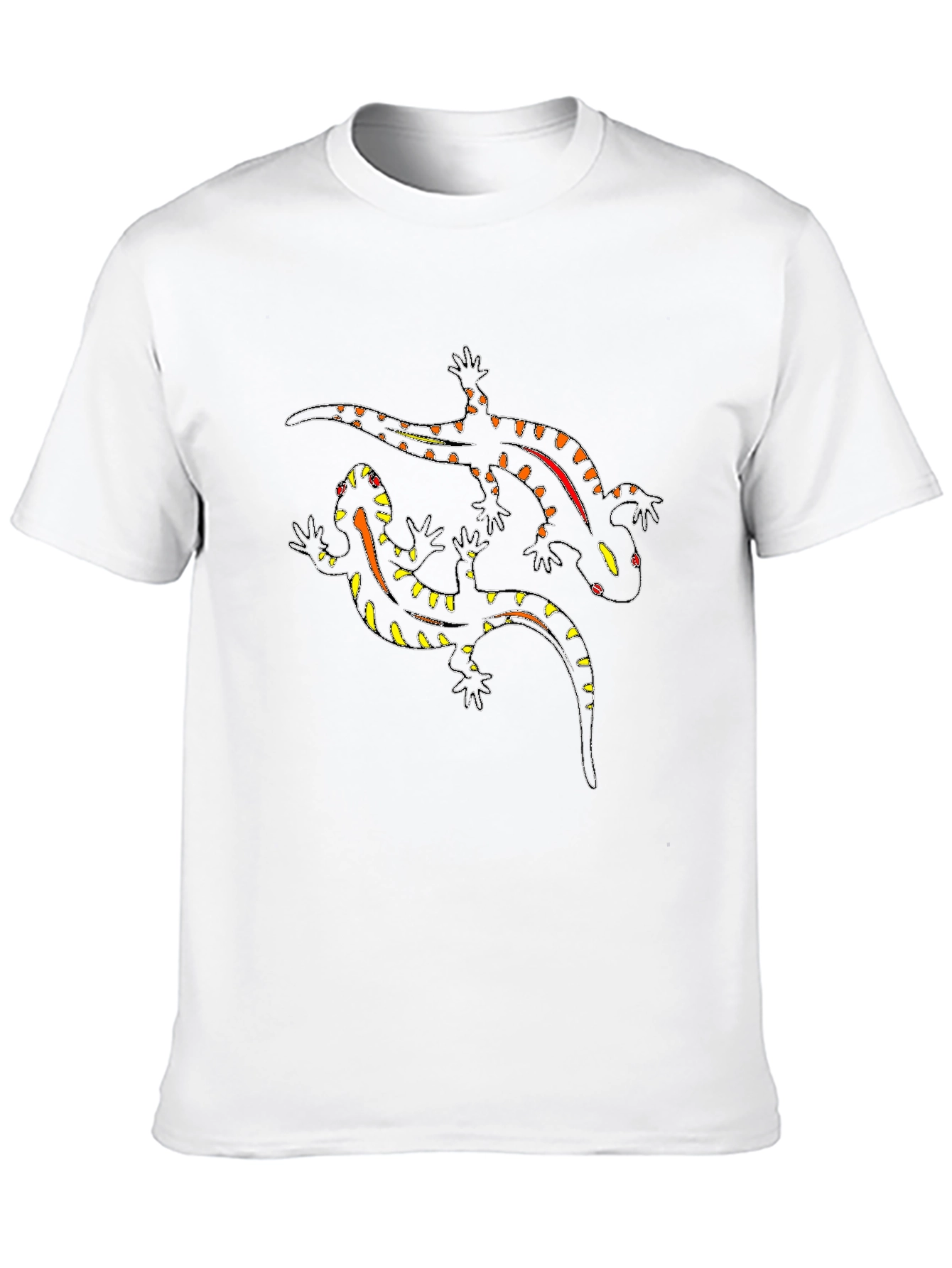 Salamander Print Black T-Shirt