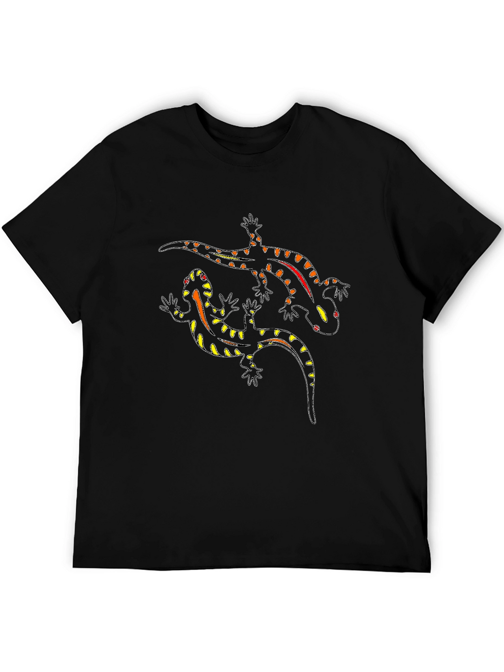 Salamander Print Black T-Shirt