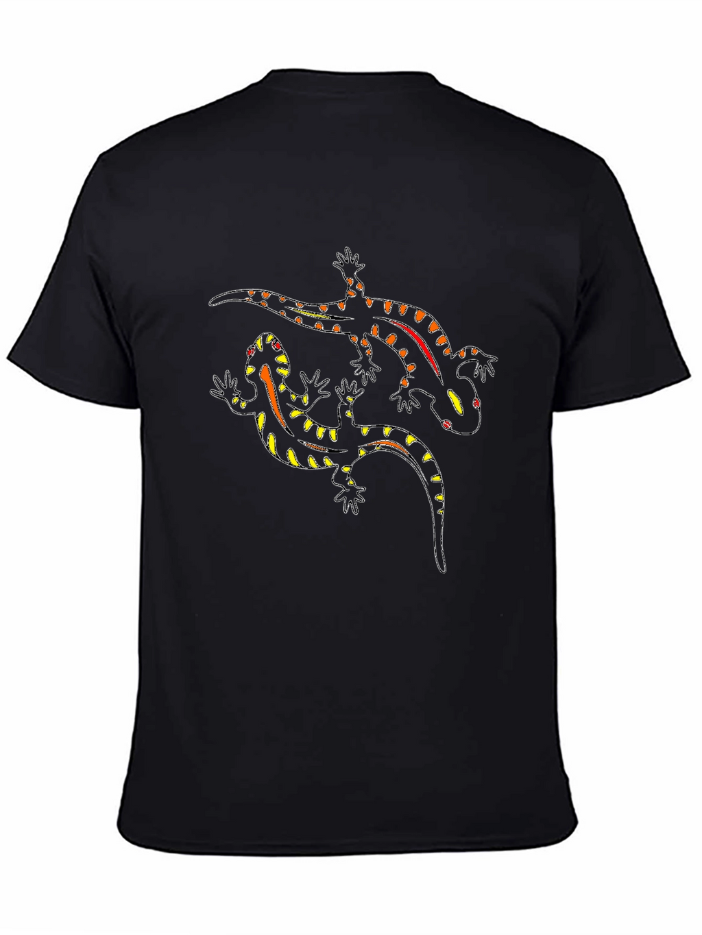 Salamander Print Black T-Shirt