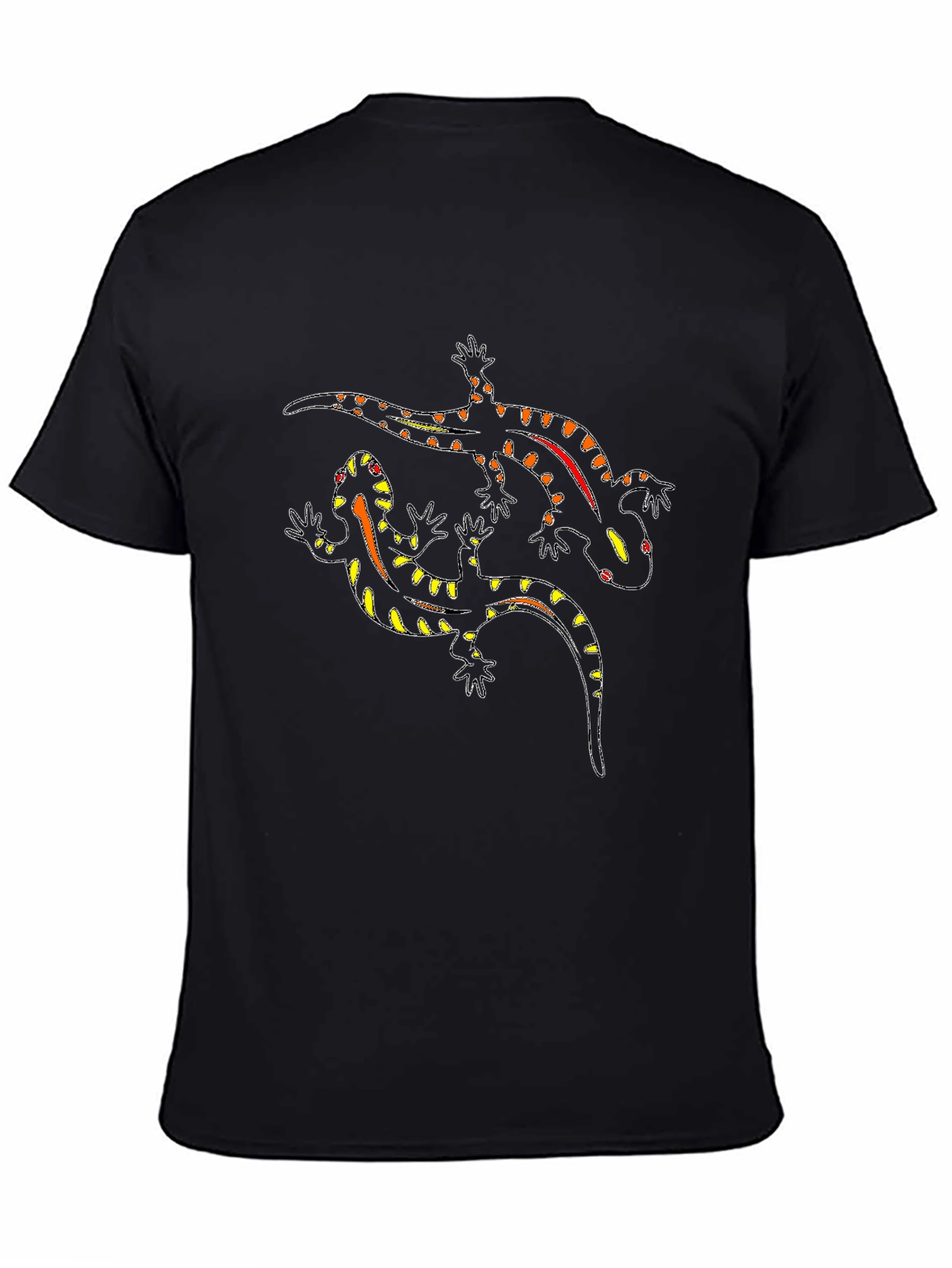 Salamander Print Black T-Shirt