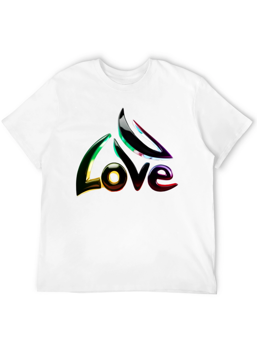 Mens Black LOVE Graphic Tee