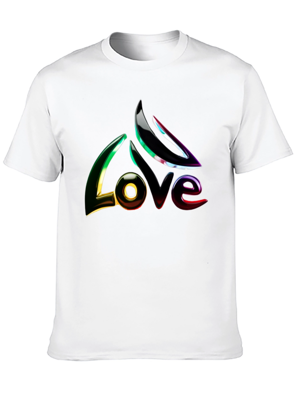 Mens Black LOVE Graphic Tee