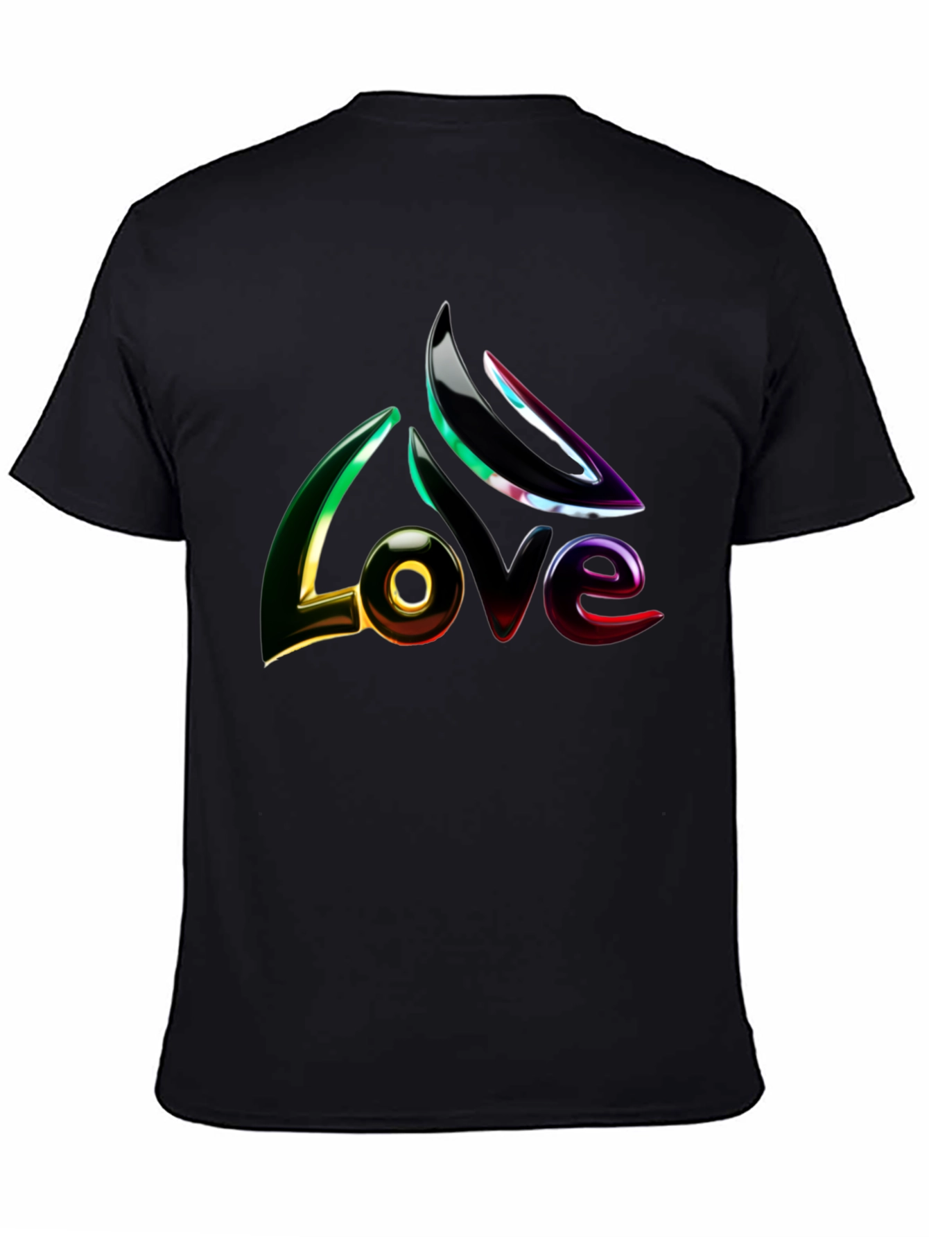 Mens Black LOVE Graphic Tee