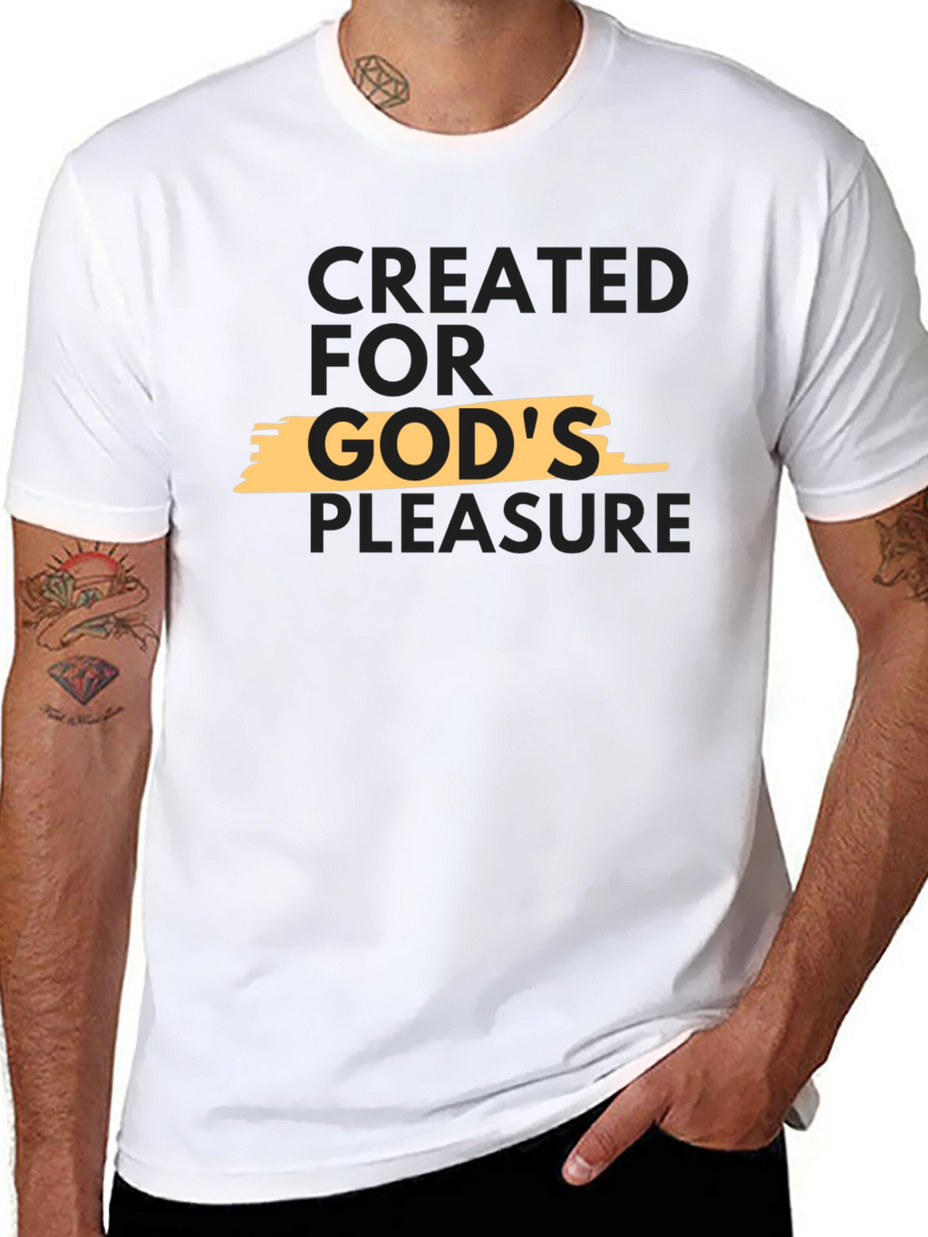 Created for Gods Pleasure Black T-Shirt