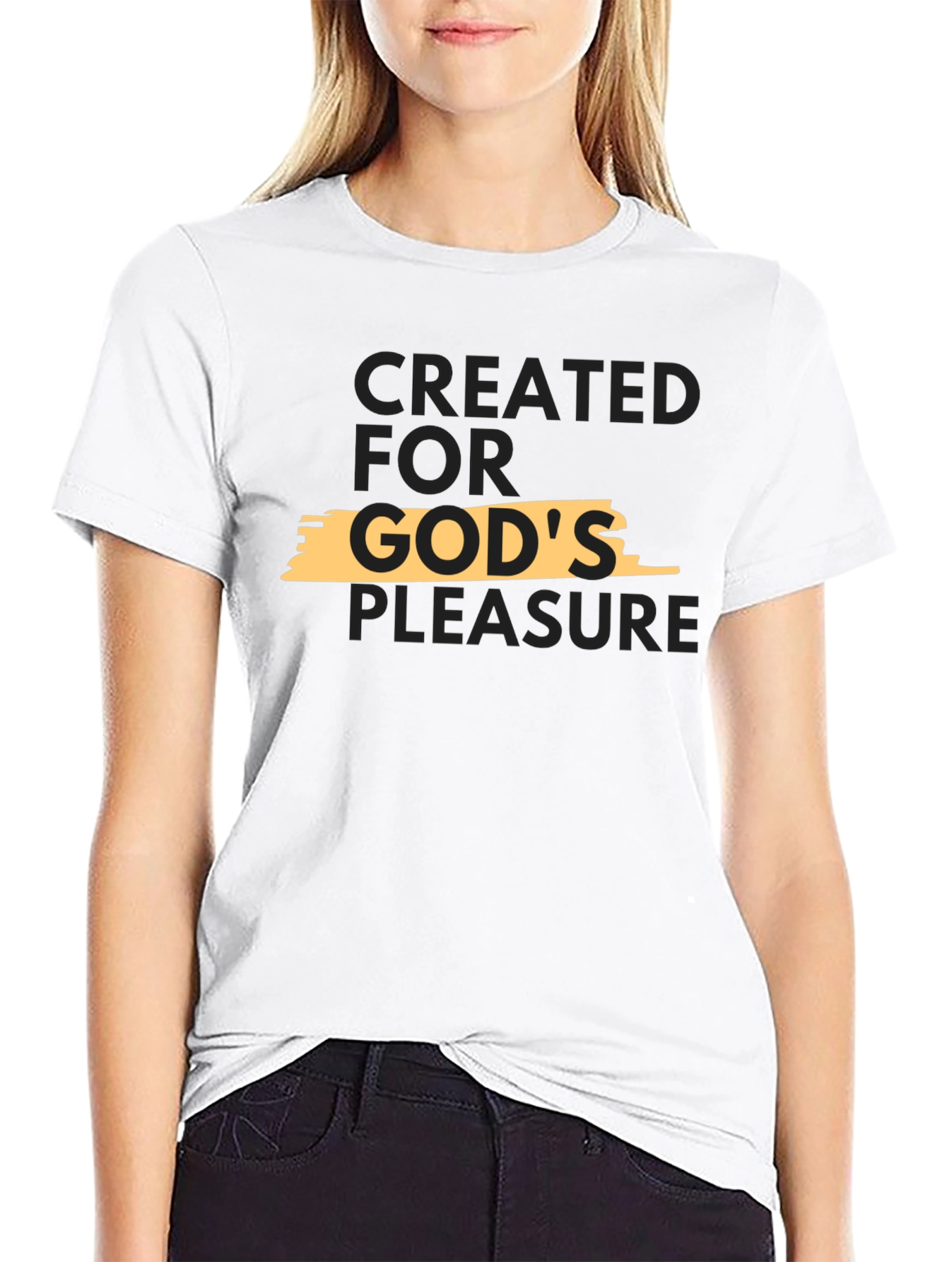 Created for Gods Pleasure Black T-Shirt