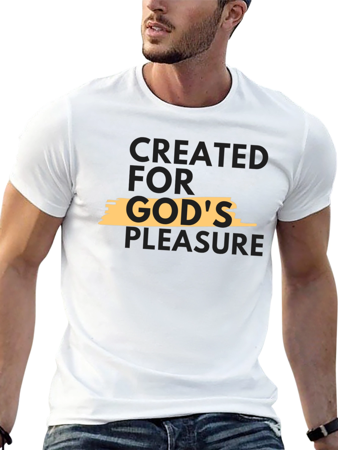 Created for Gods Pleasure Black T-Shirt