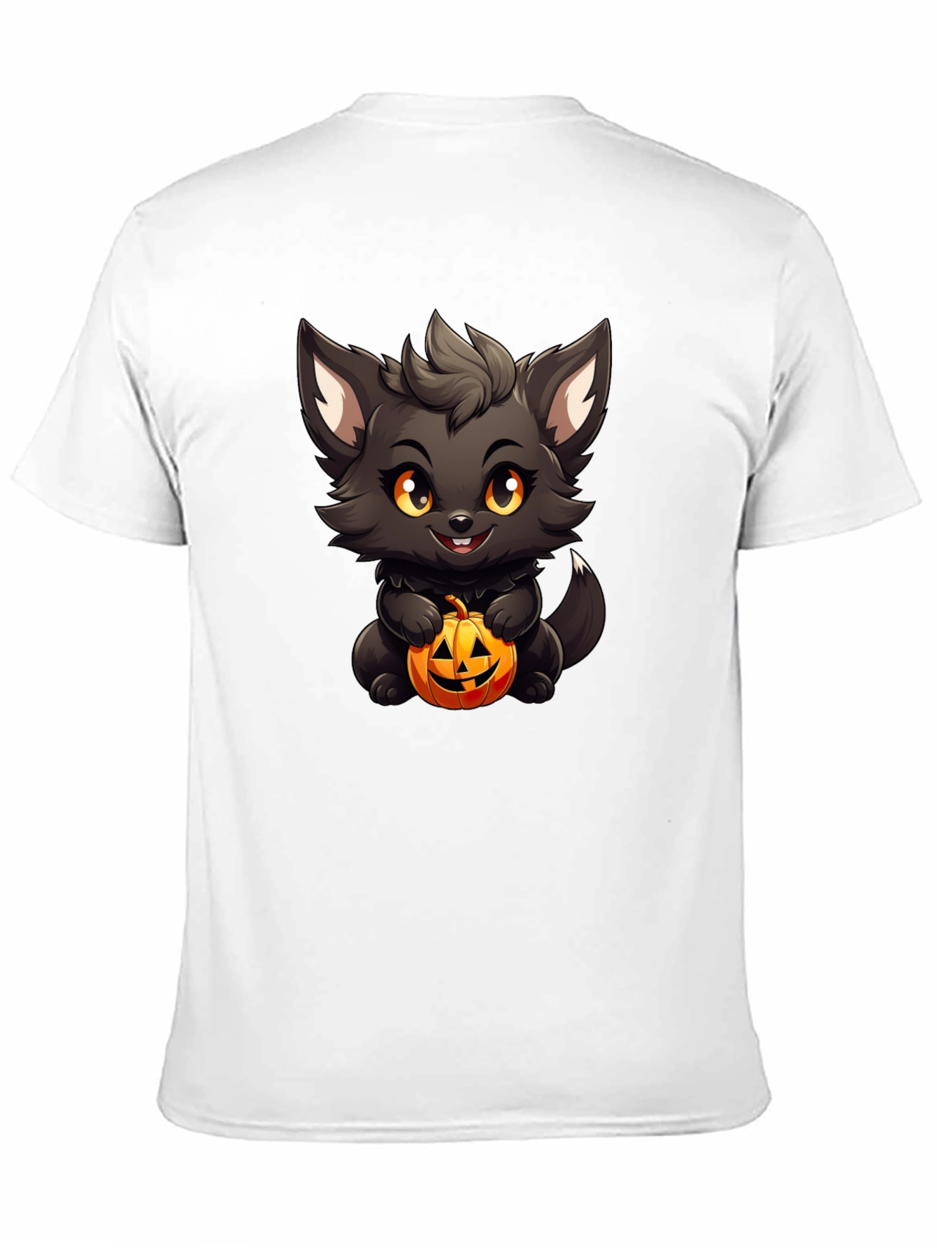 Halloween Kitten Black T-Shirt