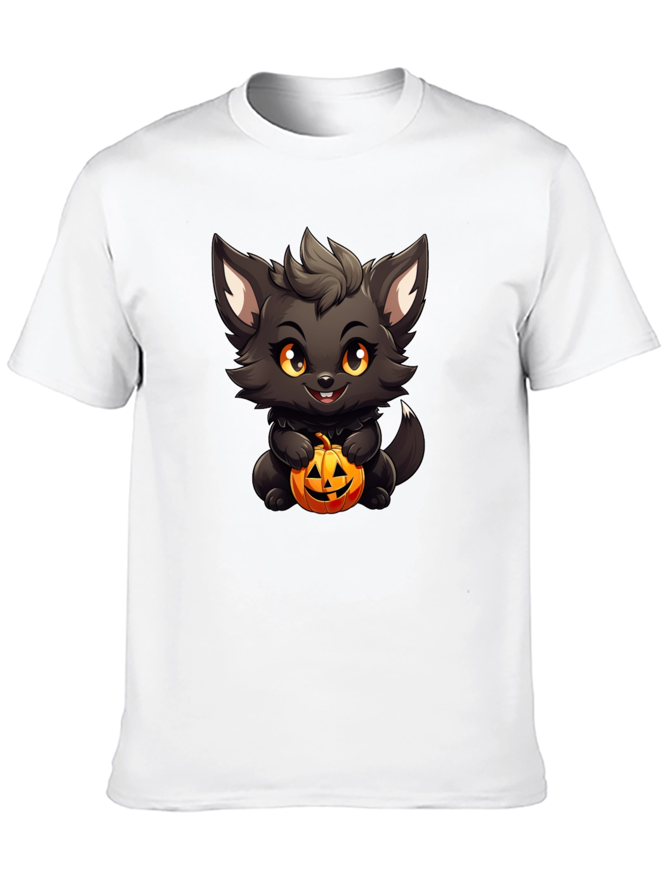 Halloween Kitten Black T-Shirt