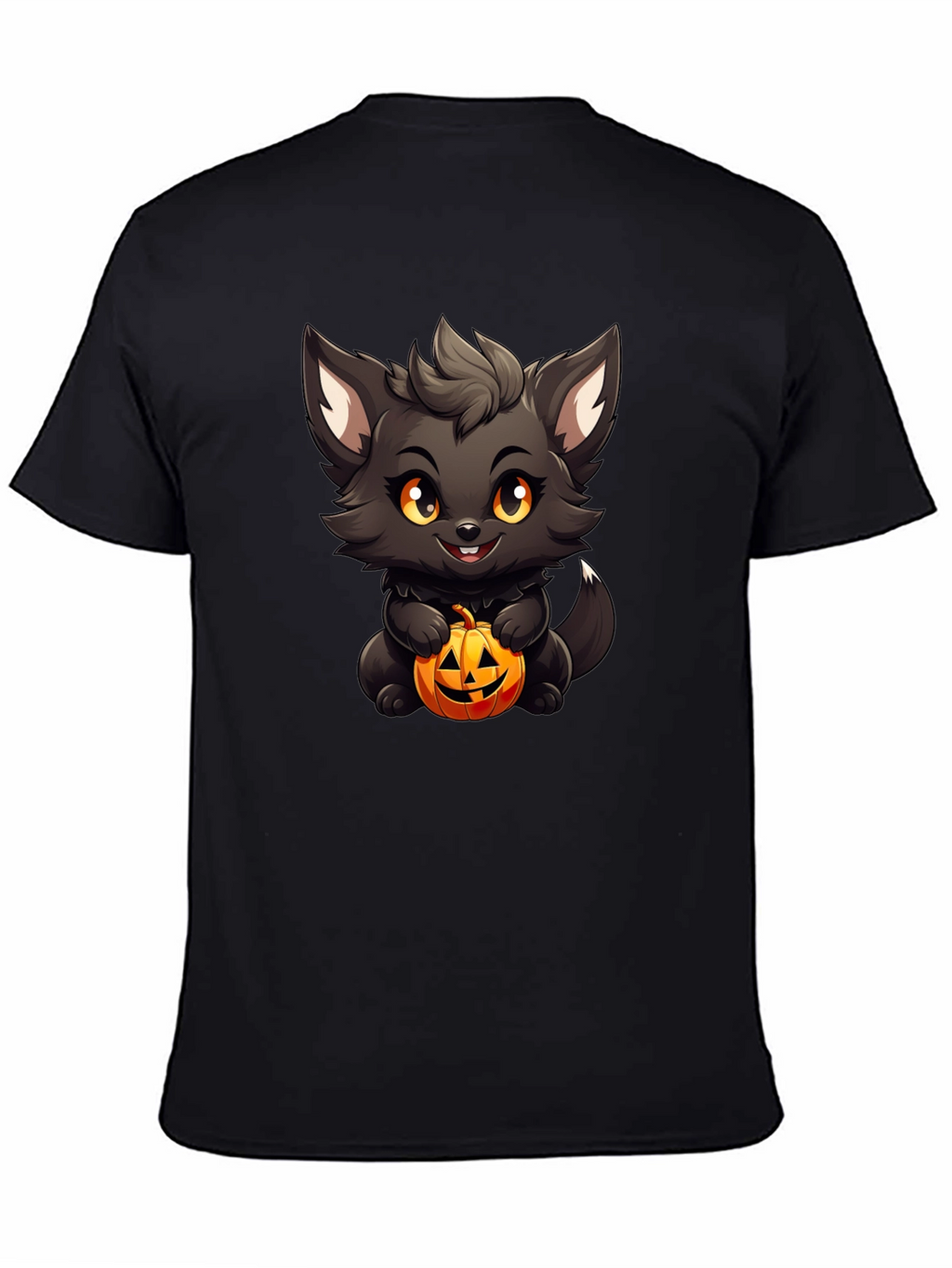 Halloween Kitten Black T-Shirt